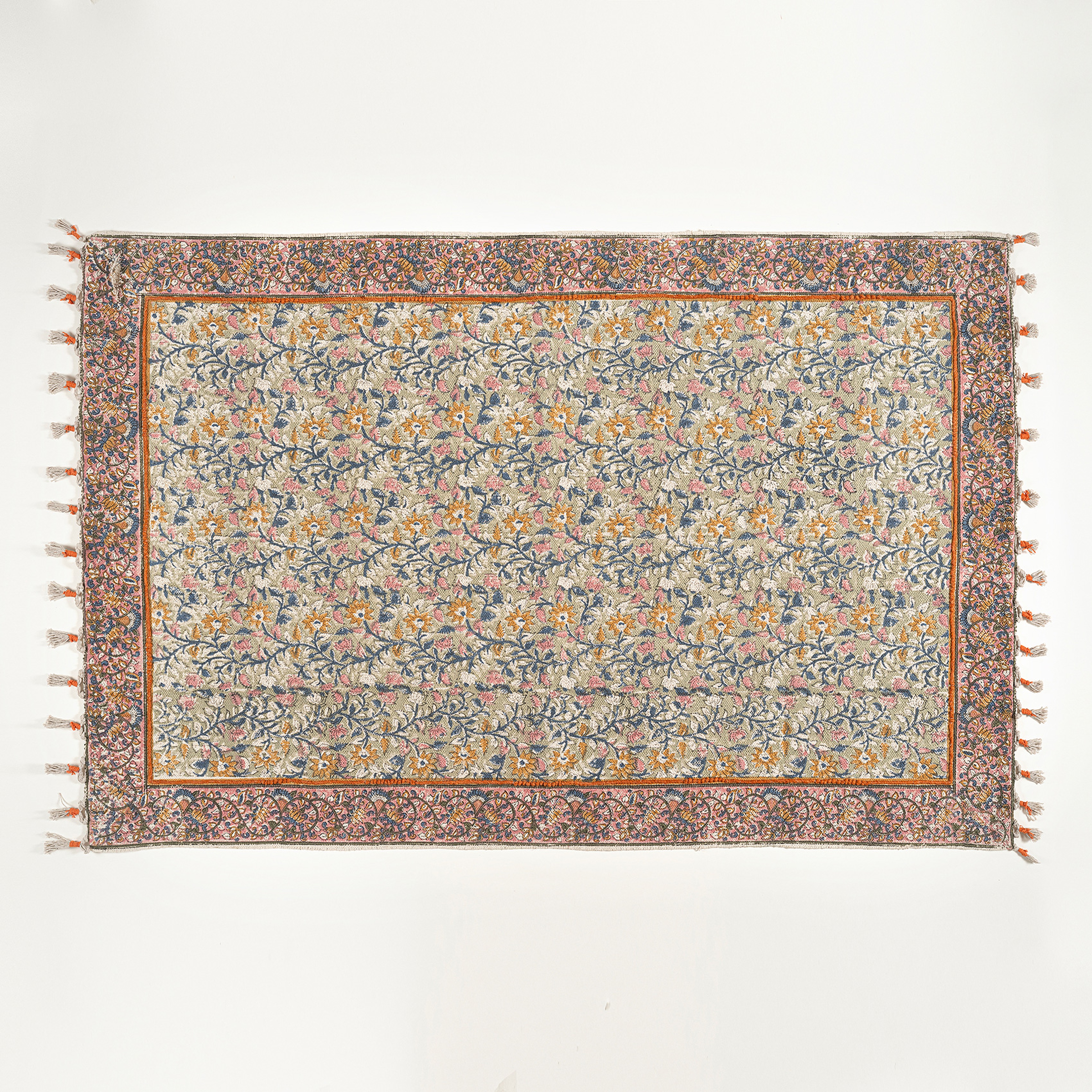 Palrı %100 Pamuk Kilim 80x150 Cm Yeşil