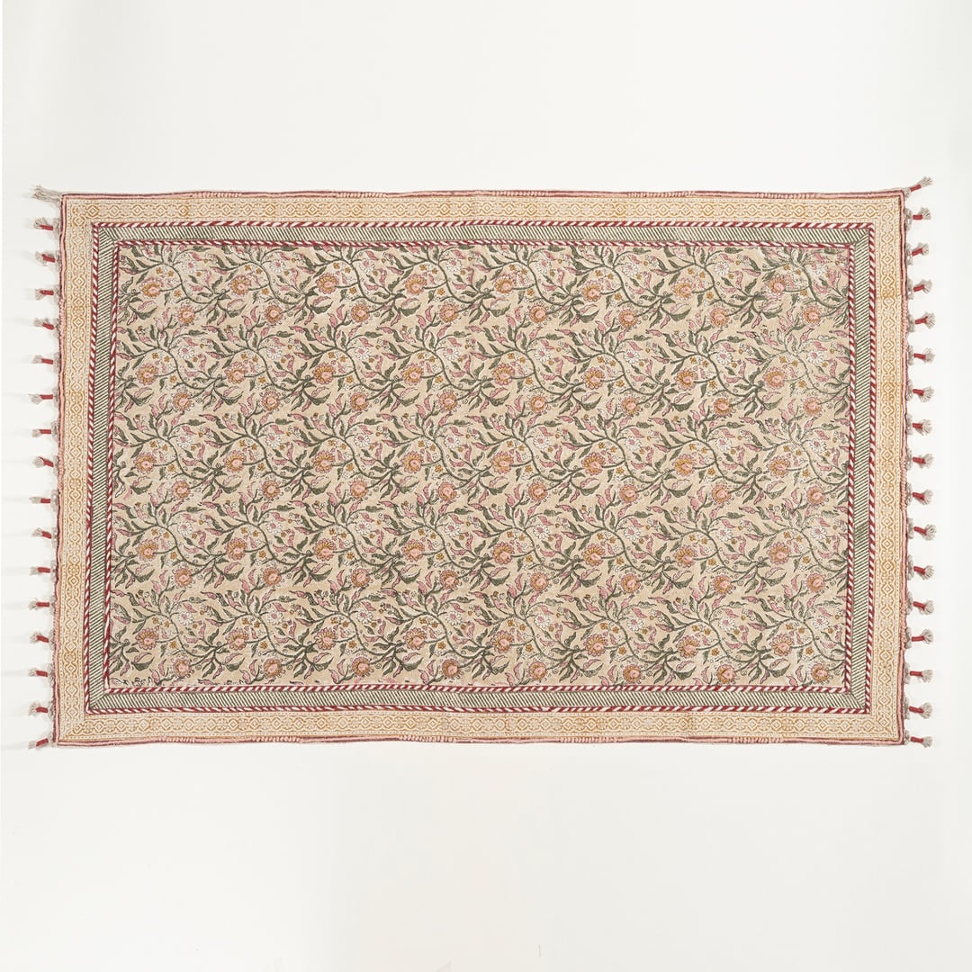 Palrı %100 Pamuk Kilim 80x150 Cm Krem