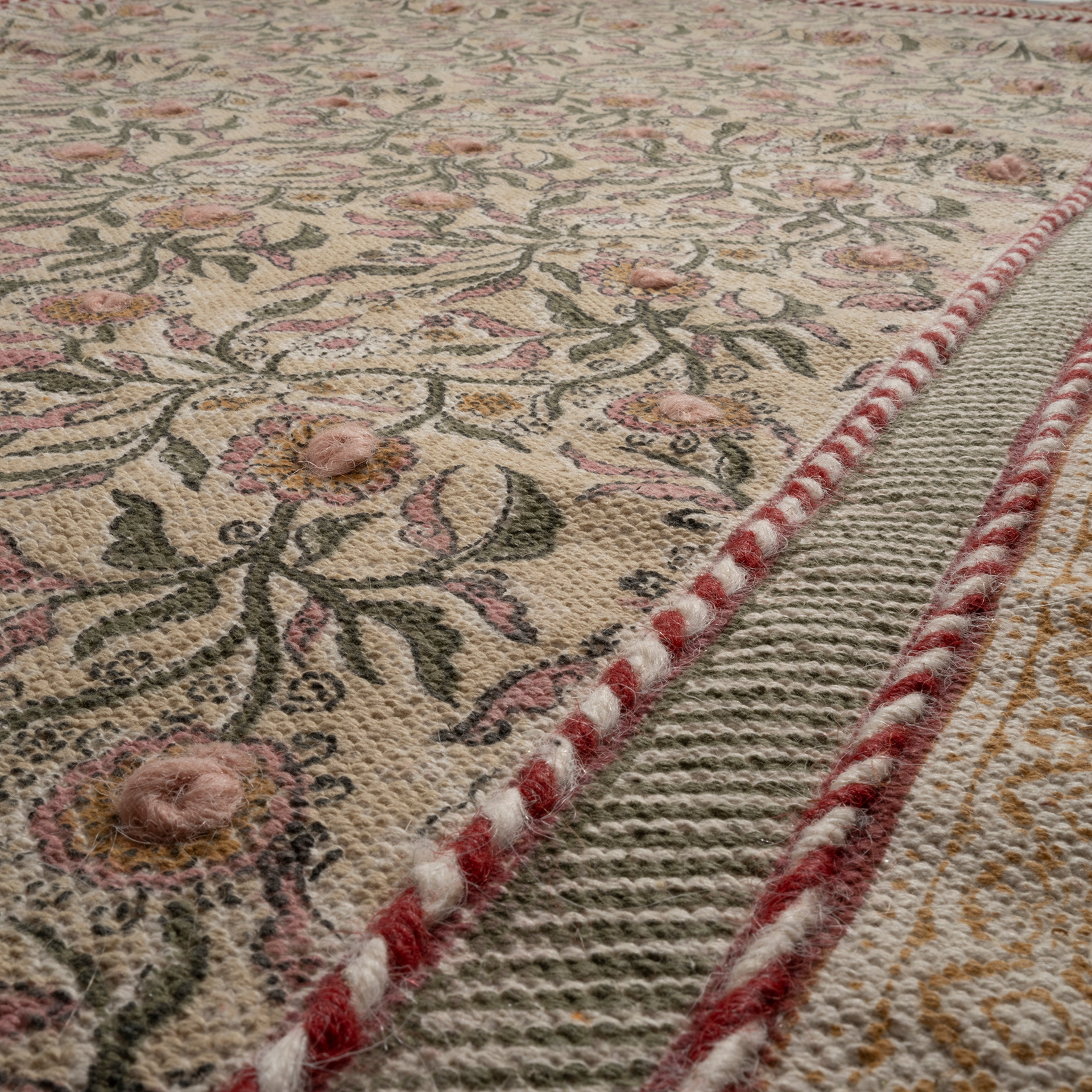 Palrı %100 Pamuk Kilim 80x150 Cm Krem