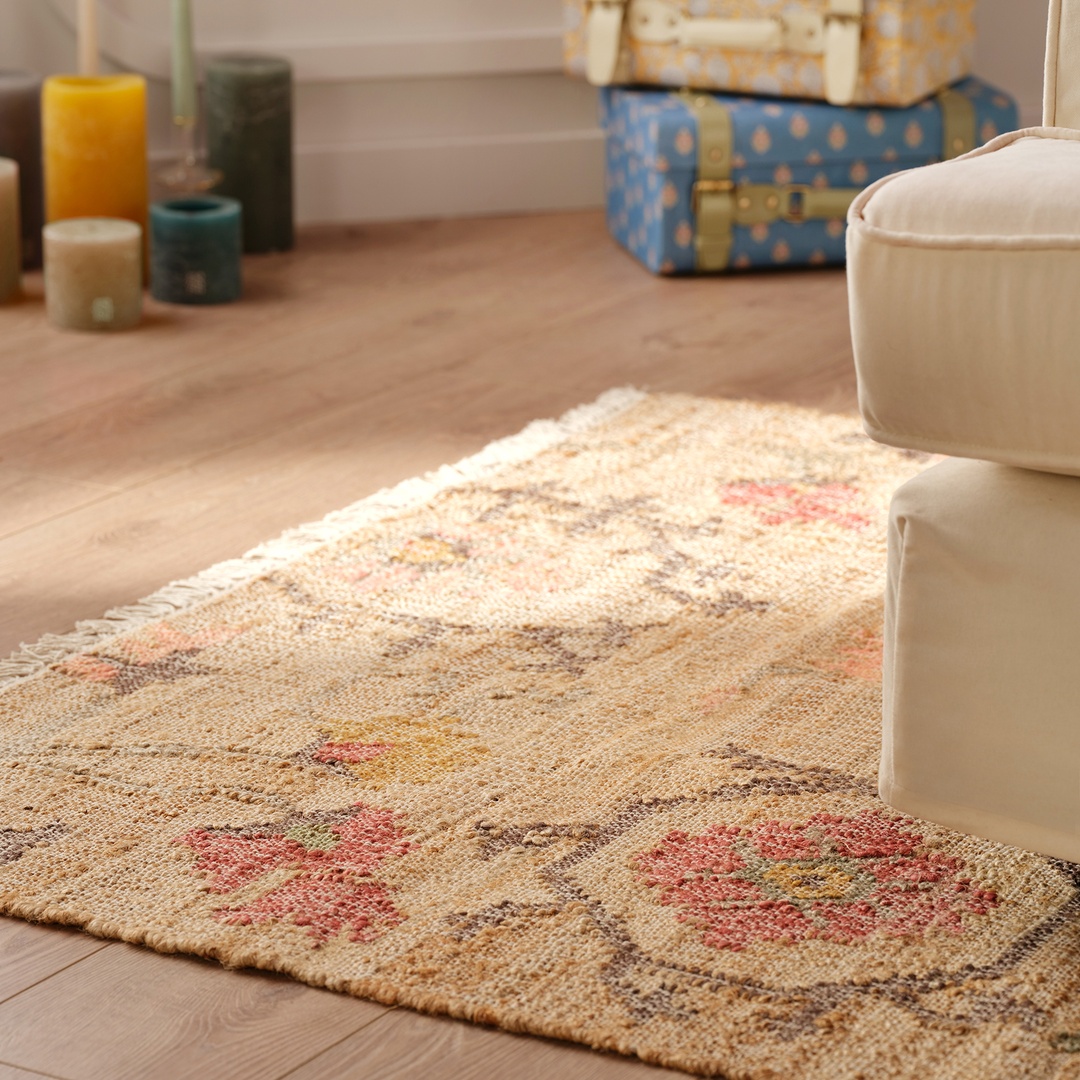 Jaıpur Jüt Pamuk Kilim 160x230 Cm Bej