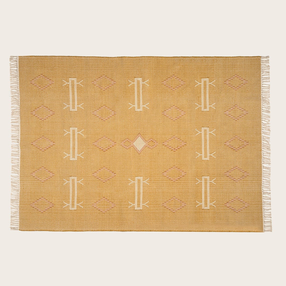 Jaıpur Pamuk Kilim 80x150 Cm Sarı