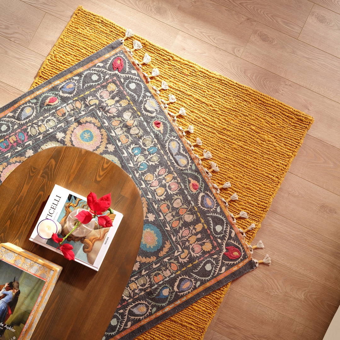 Tohana Jüt Kilim 160x230 Cm Sarı