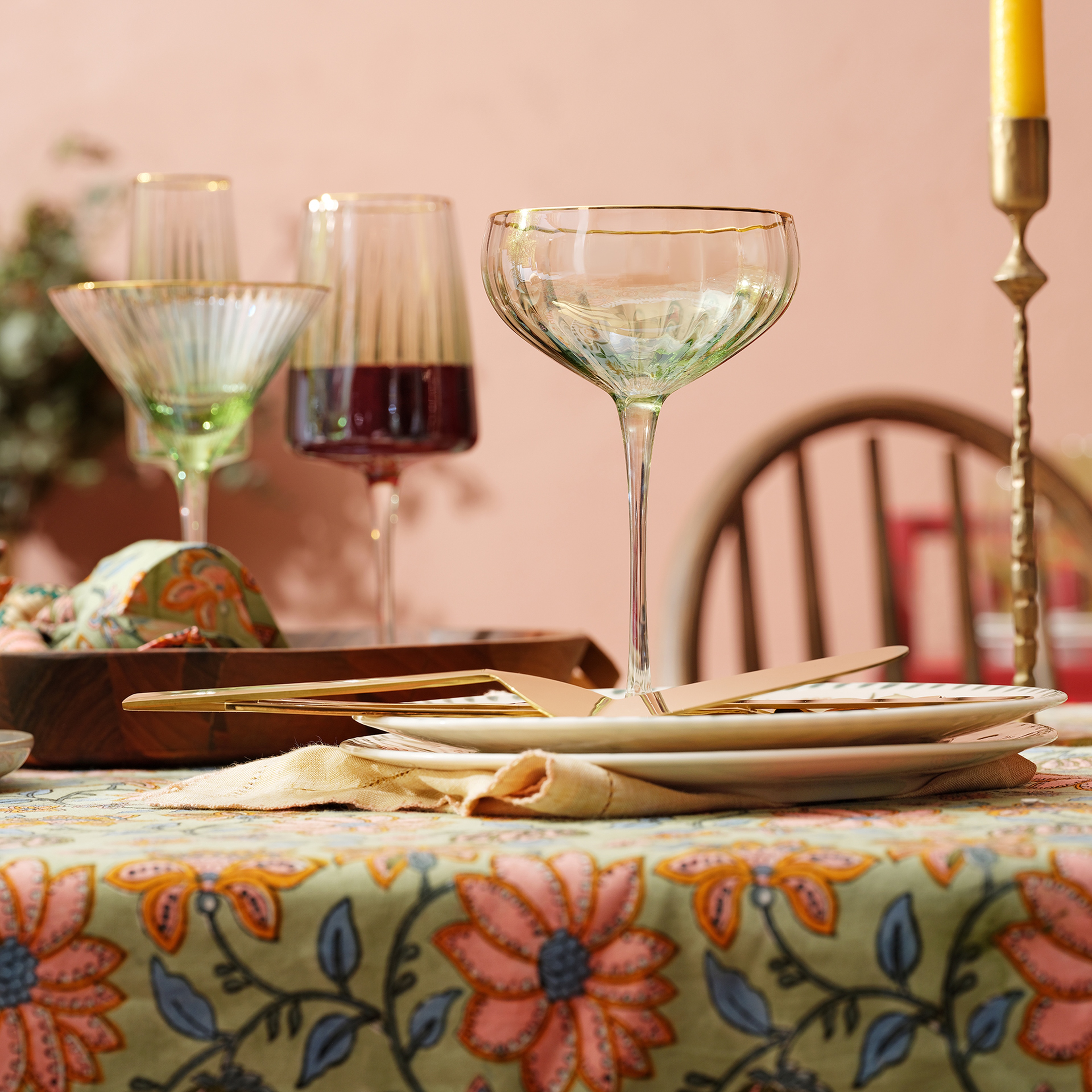 Loess Cam Kadeh 310 Ml Yeşil