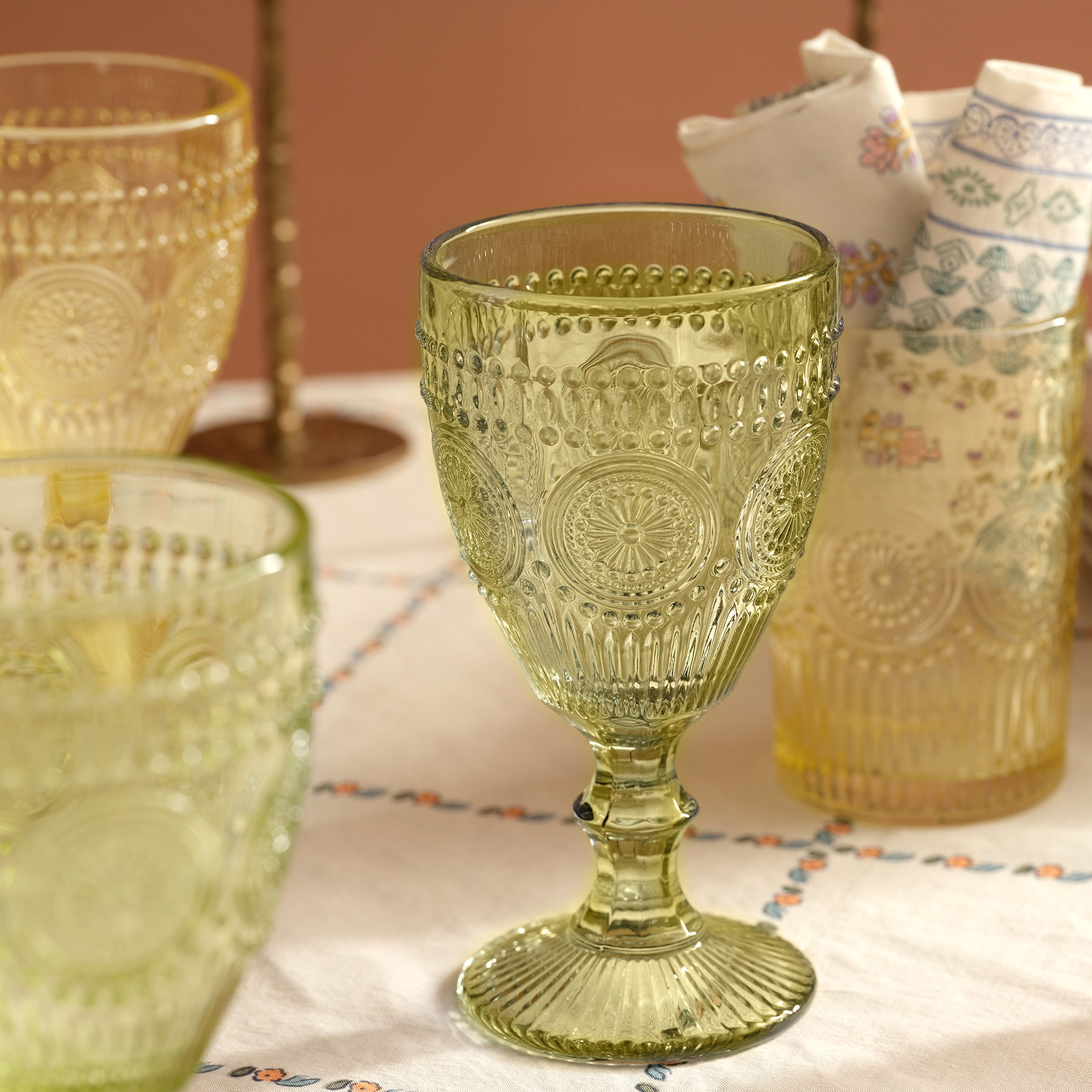 Loess Cam Kadeh 300 Ml Yeşil