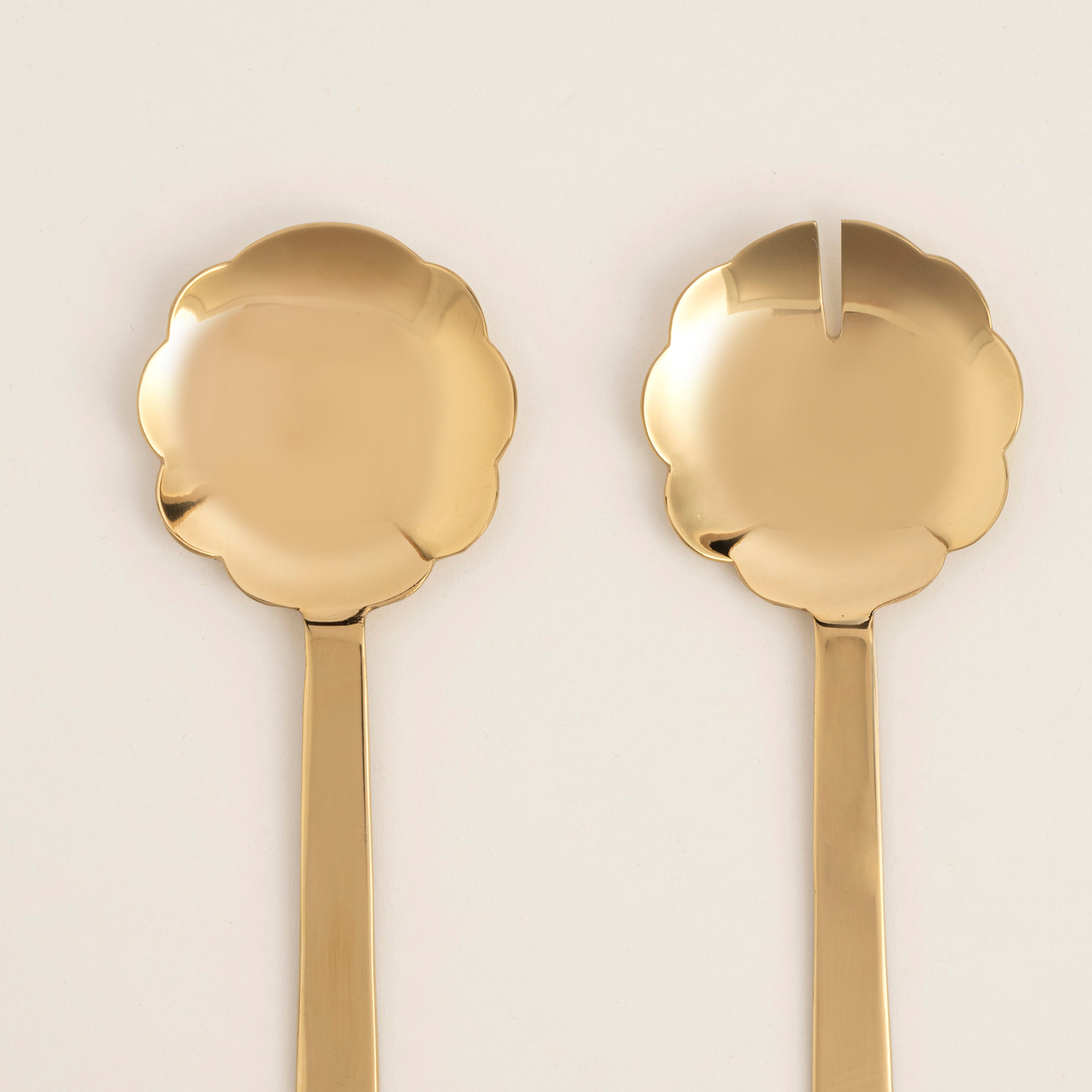 Rampur Çelik Salata Kaşık Seti 25x7x2 Cm Gold