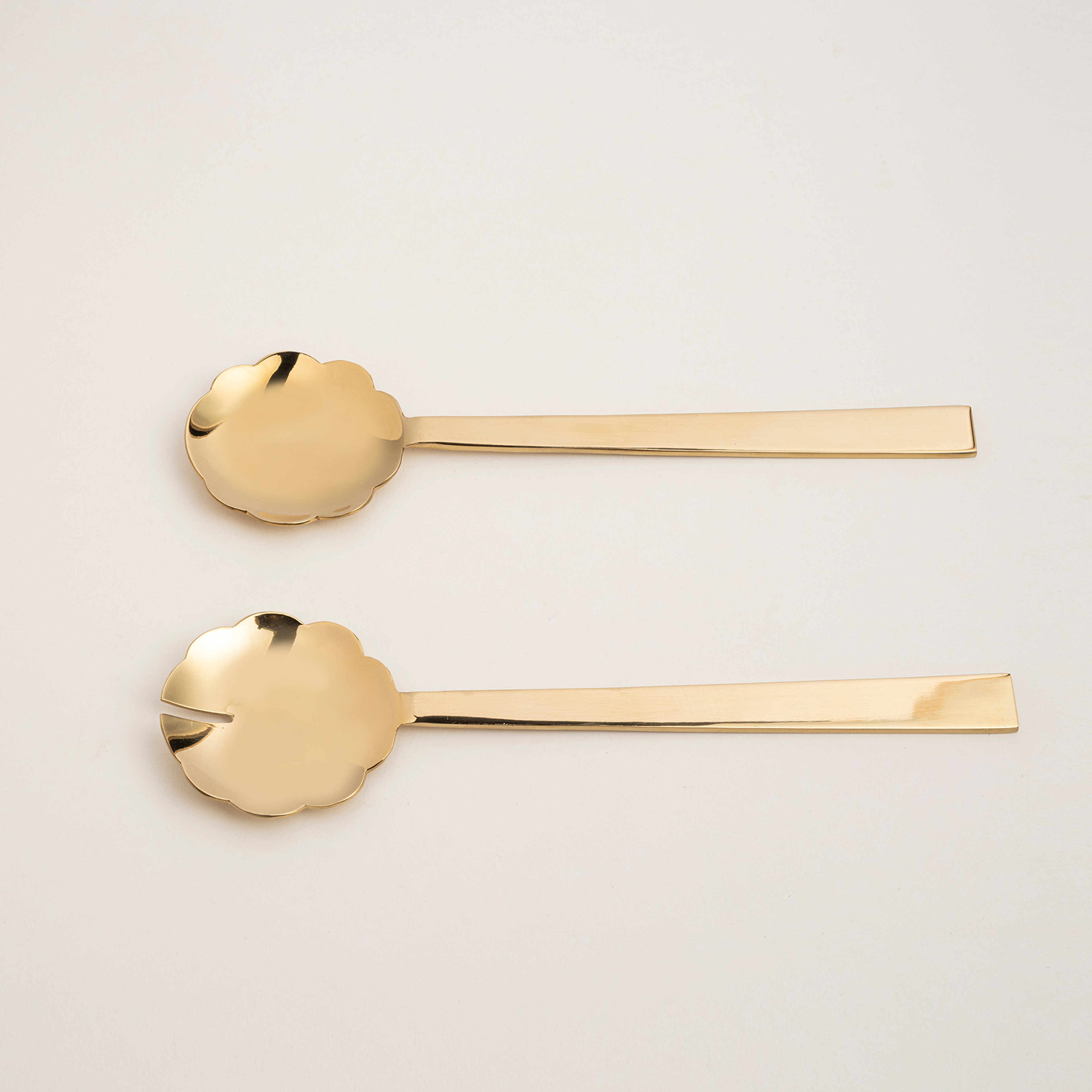 Rampur Çelik Salata Kaşık Seti 25x7x2 Cm Gold