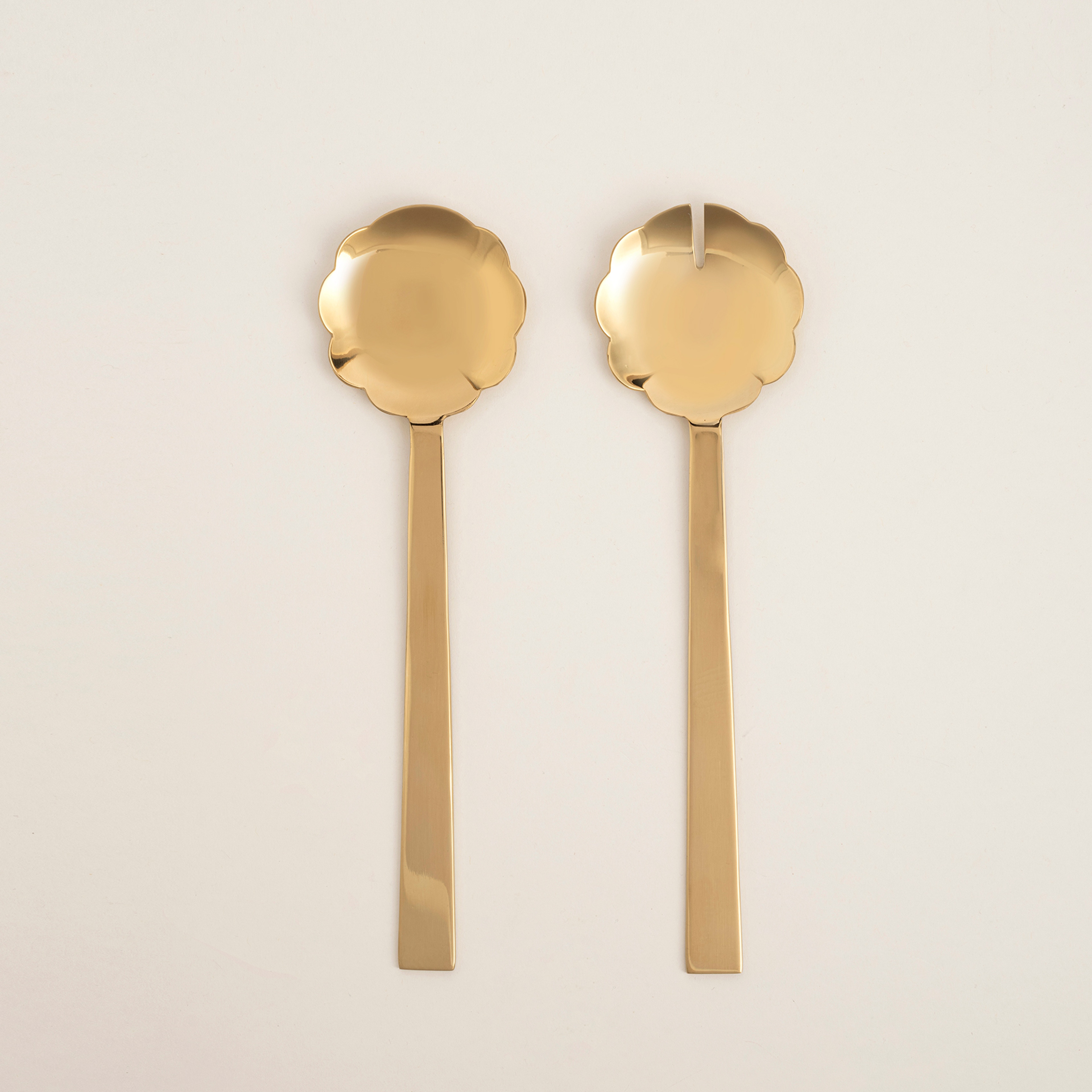 Rampur Çelik Salata Kaşık Seti 25x7x2 Cm Gold