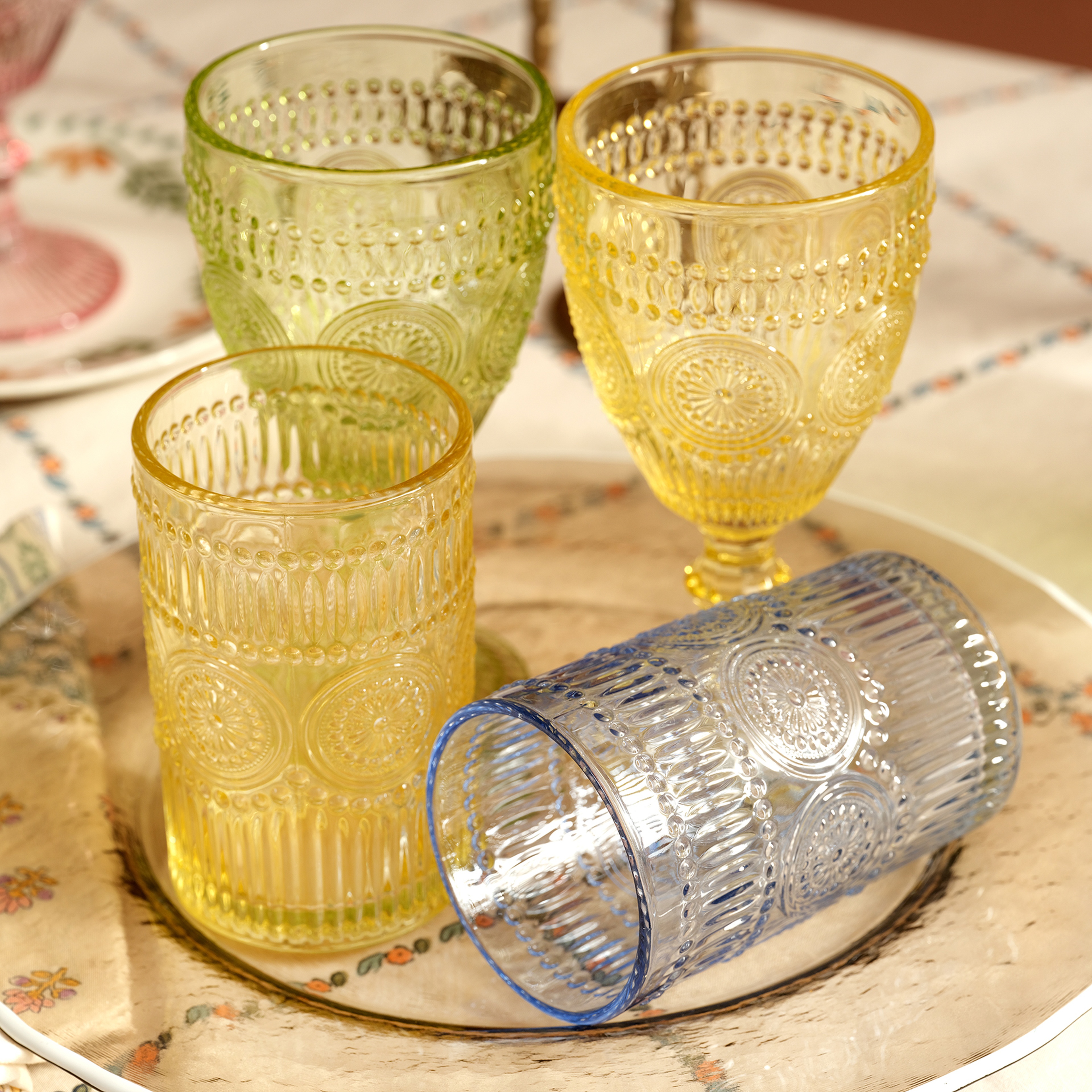 Loess Cam Meşrubat Bardağı 380 Ml Sarı