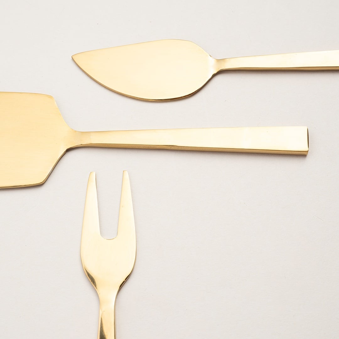 Rampur Çelik Servis Seti 5x17x0.3 Cm Gold