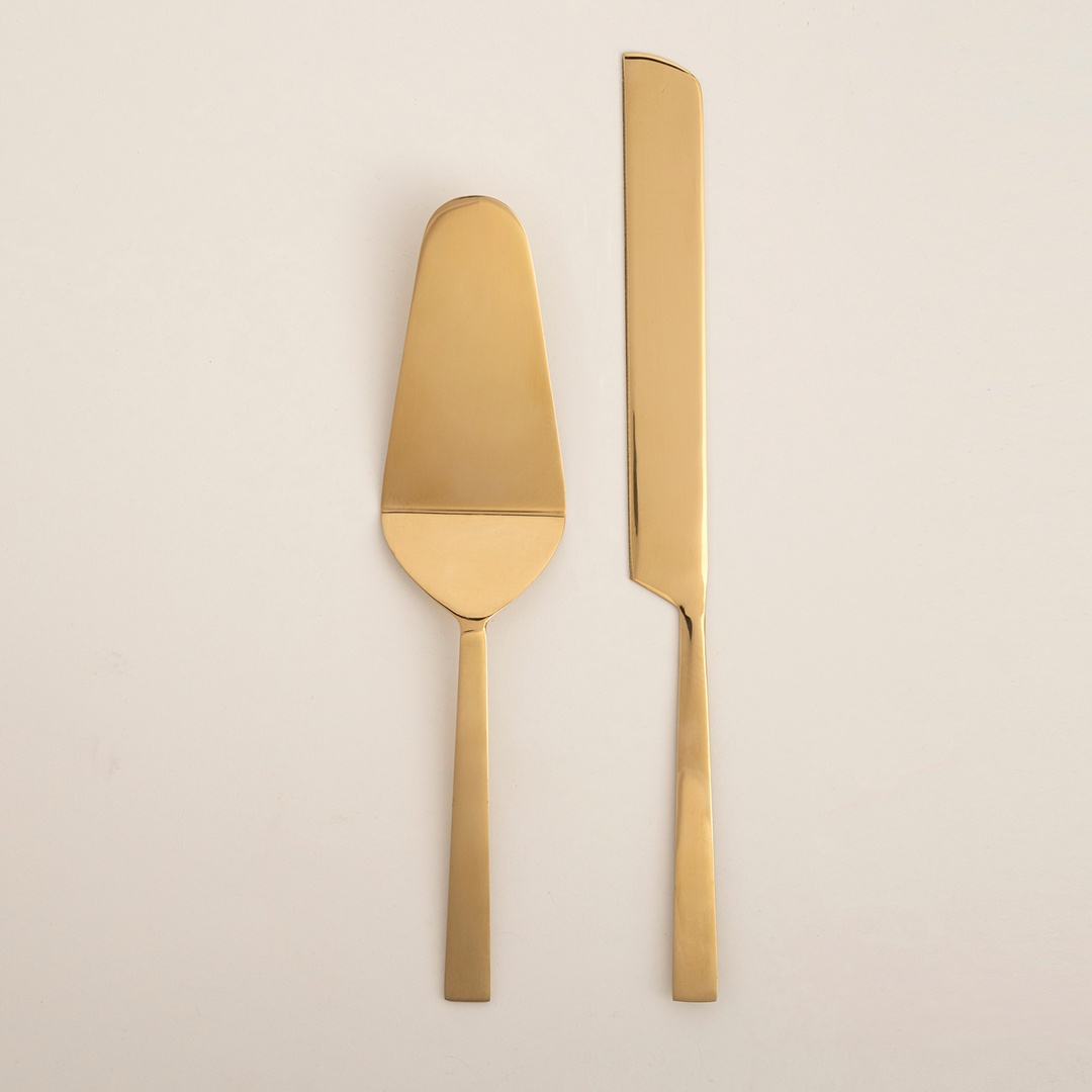 Rampur Çelik Servis Seti 32x3x0.3 Cm Gold