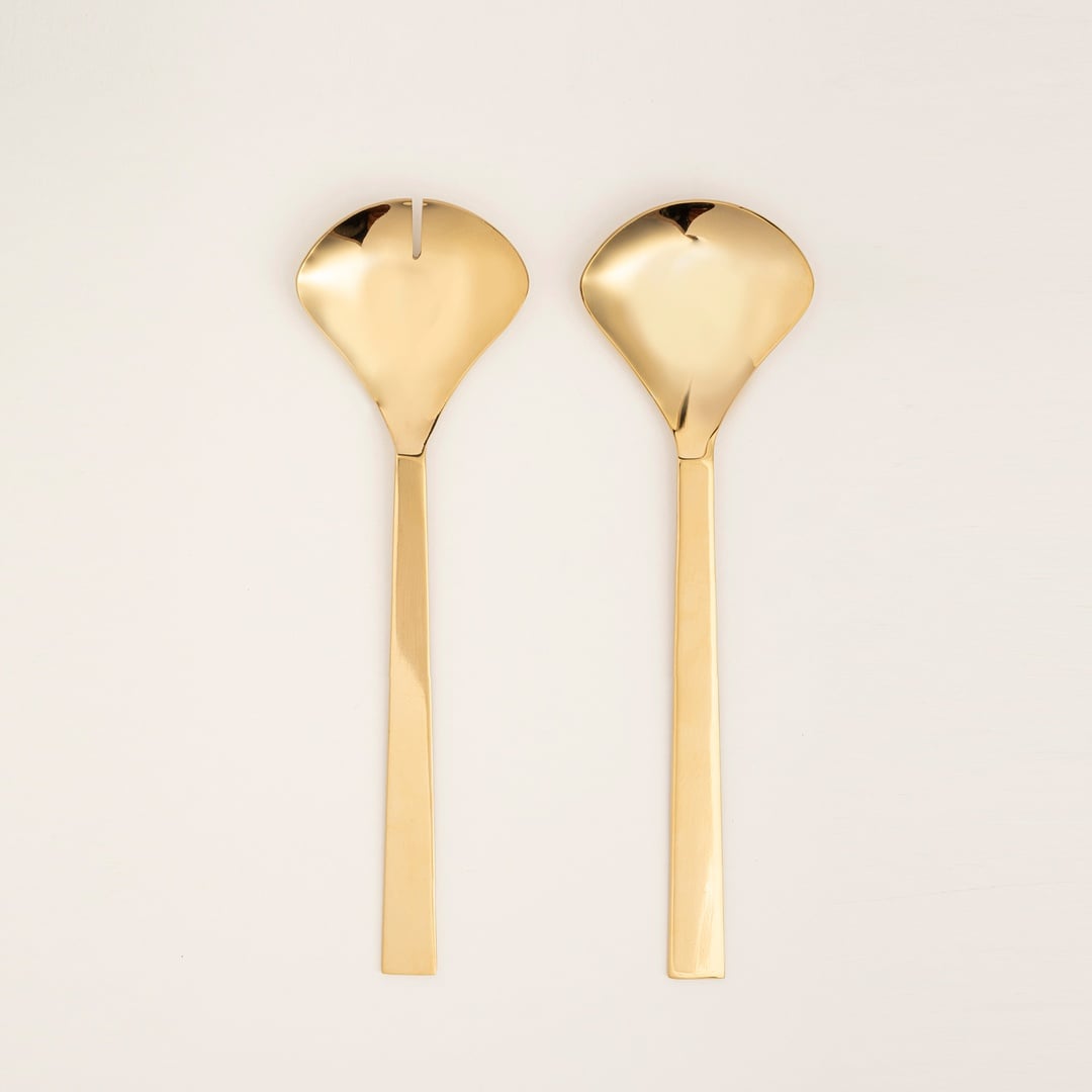 Rampur Çelik Salata Kaşık Seti 26x8x2 Cm Gold