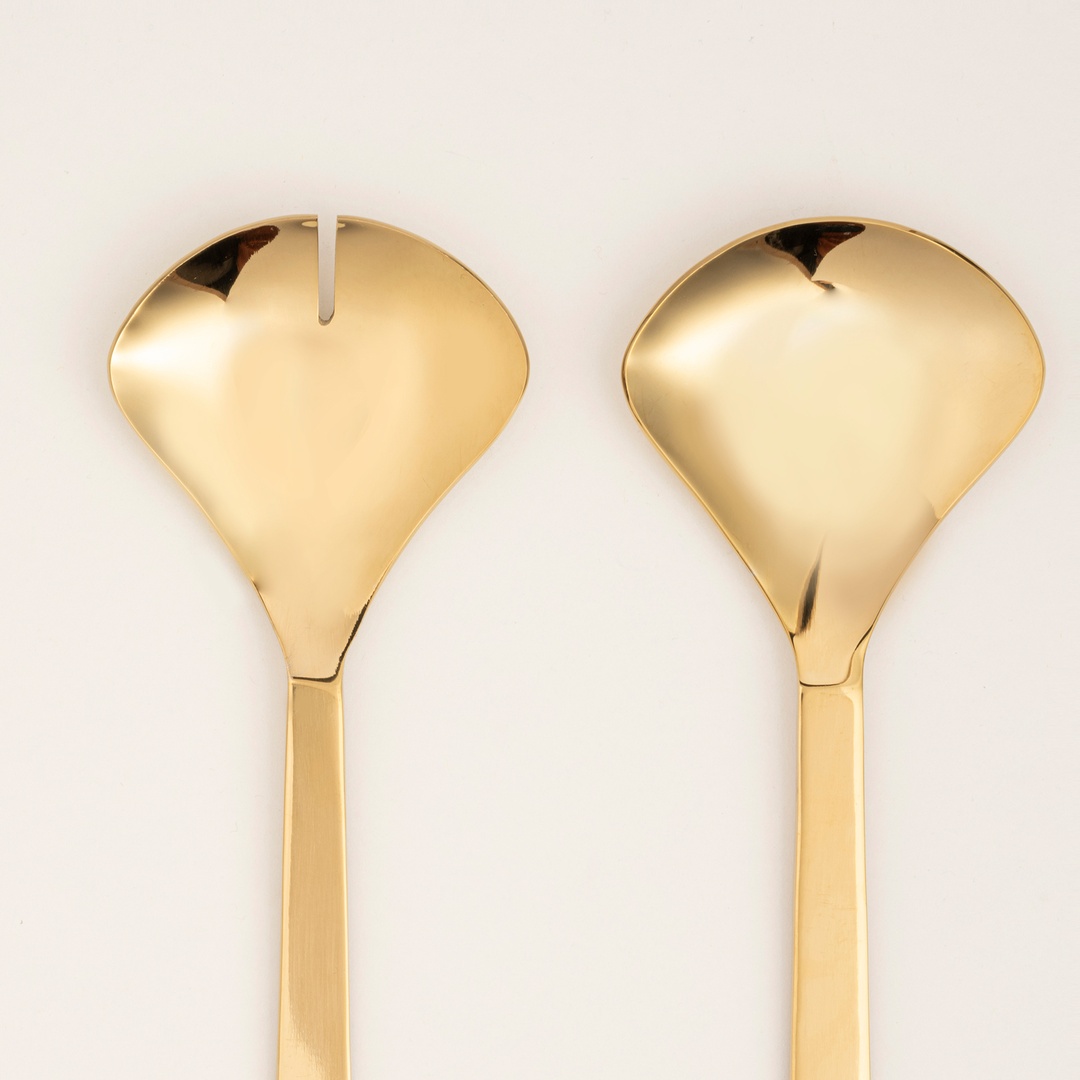 Rampur Çelik Salata Kaşık Seti 26x8x2 Cm Gold