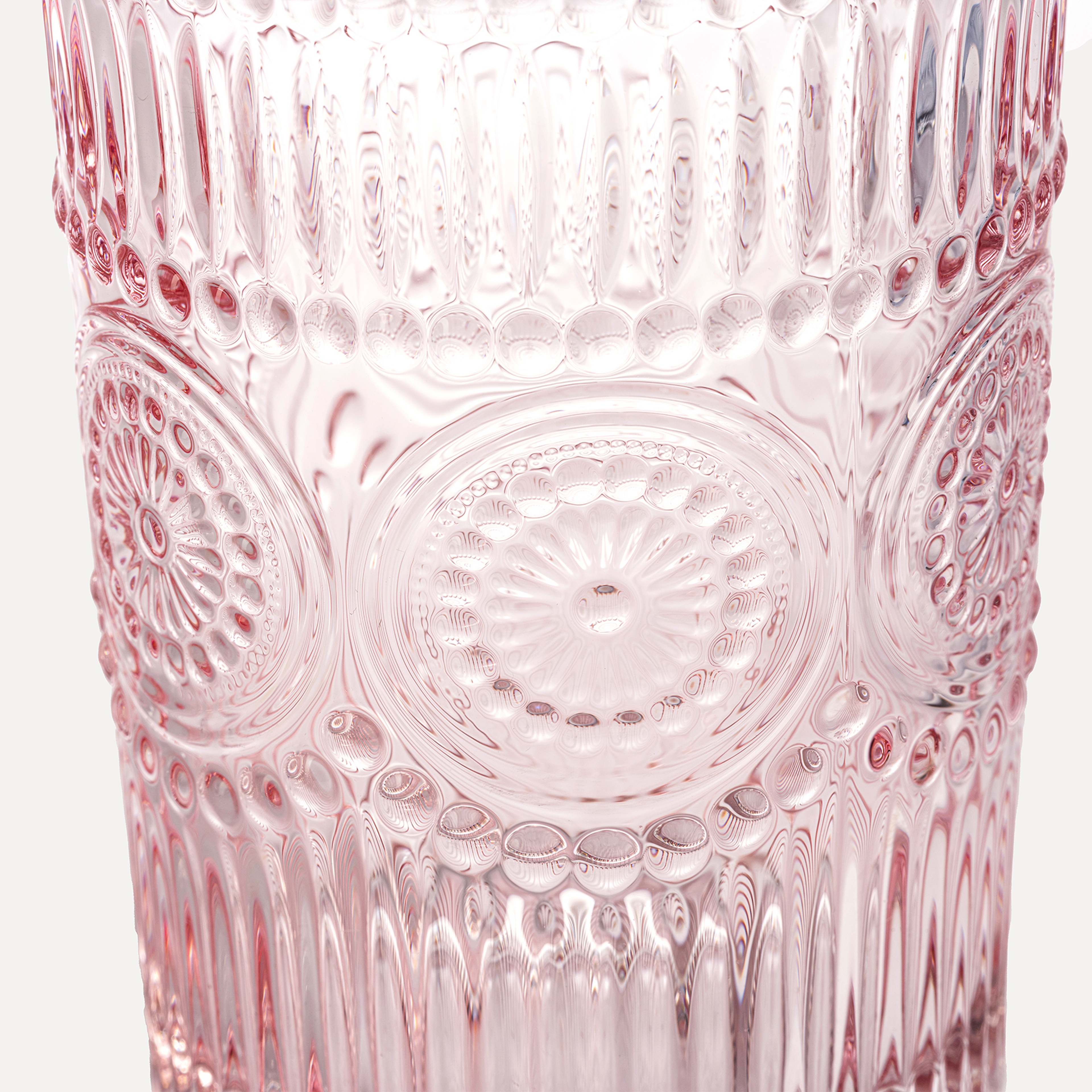 Loess Cam Meşrubat Bardağı 380 Ml Pembe