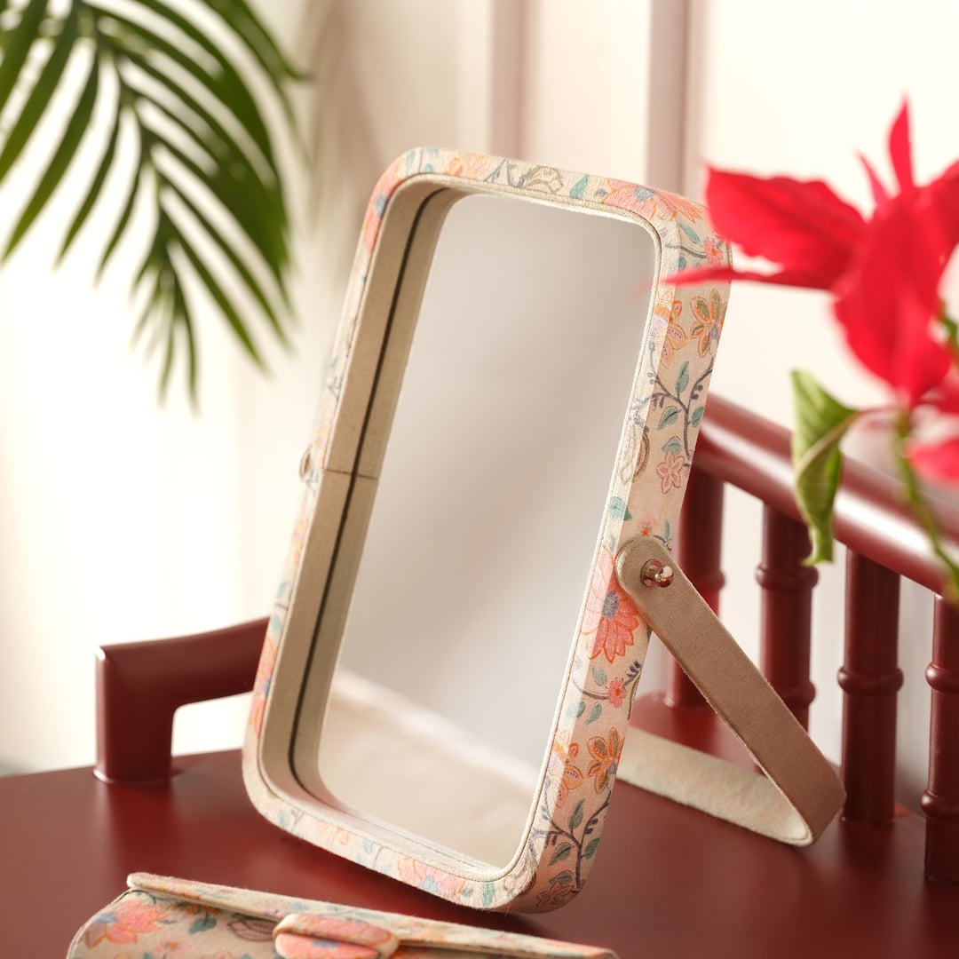 Noıda Baskılı Pamuk Ayna 26x17 Cm Yeşil