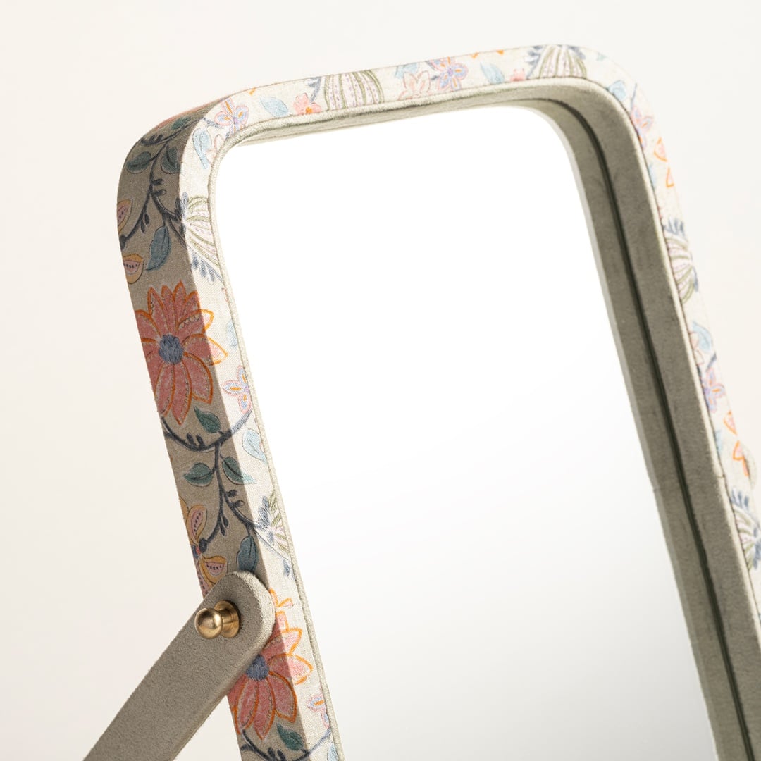 Noıda Baskılı Pamuk Ayna 26x17 Cm Yeşil