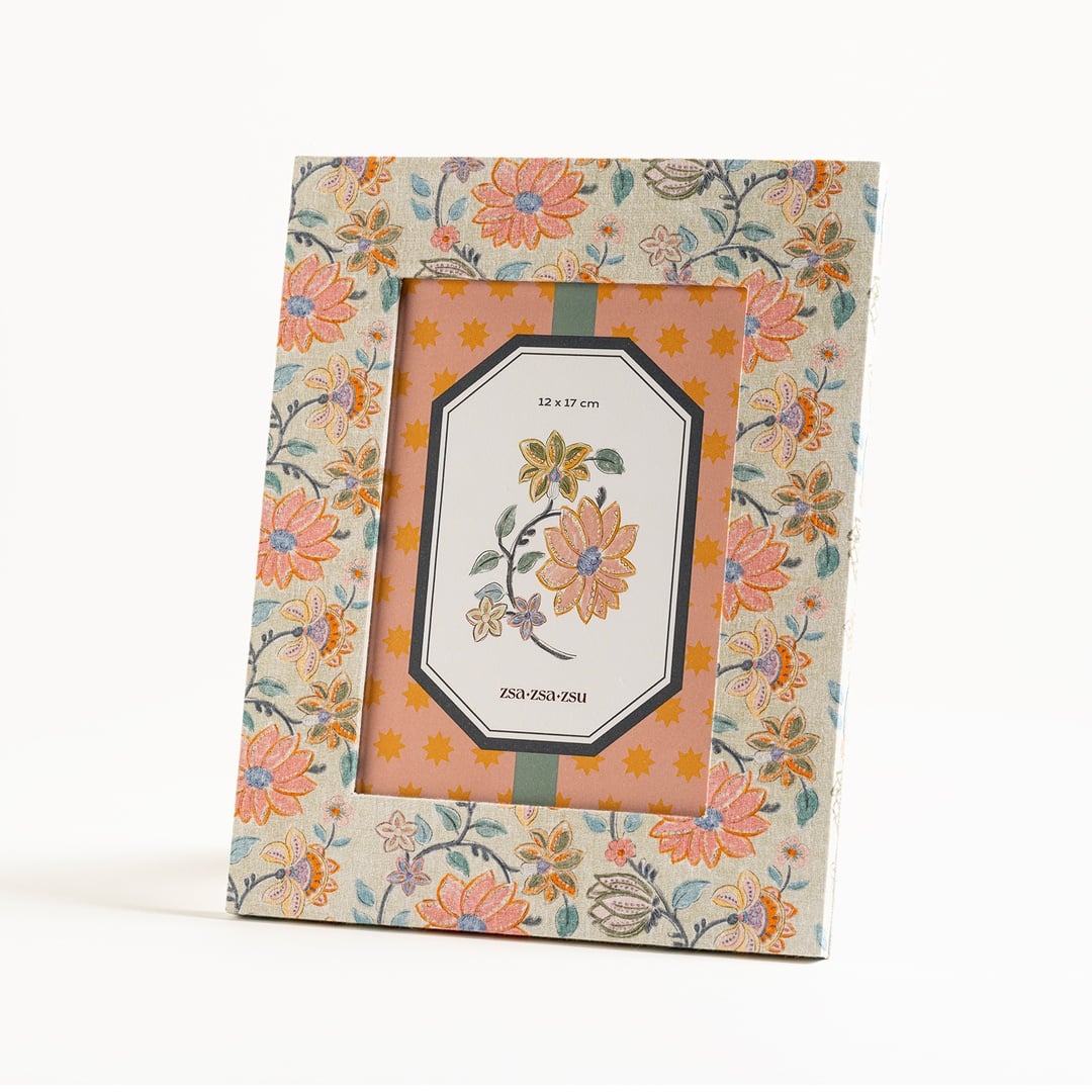 Noıda Baskılı Yapay Süet - Mdf - Cam - Kumaş: %100 Pamuk Çerçeve 18.40x23.50 Cm Yeşil