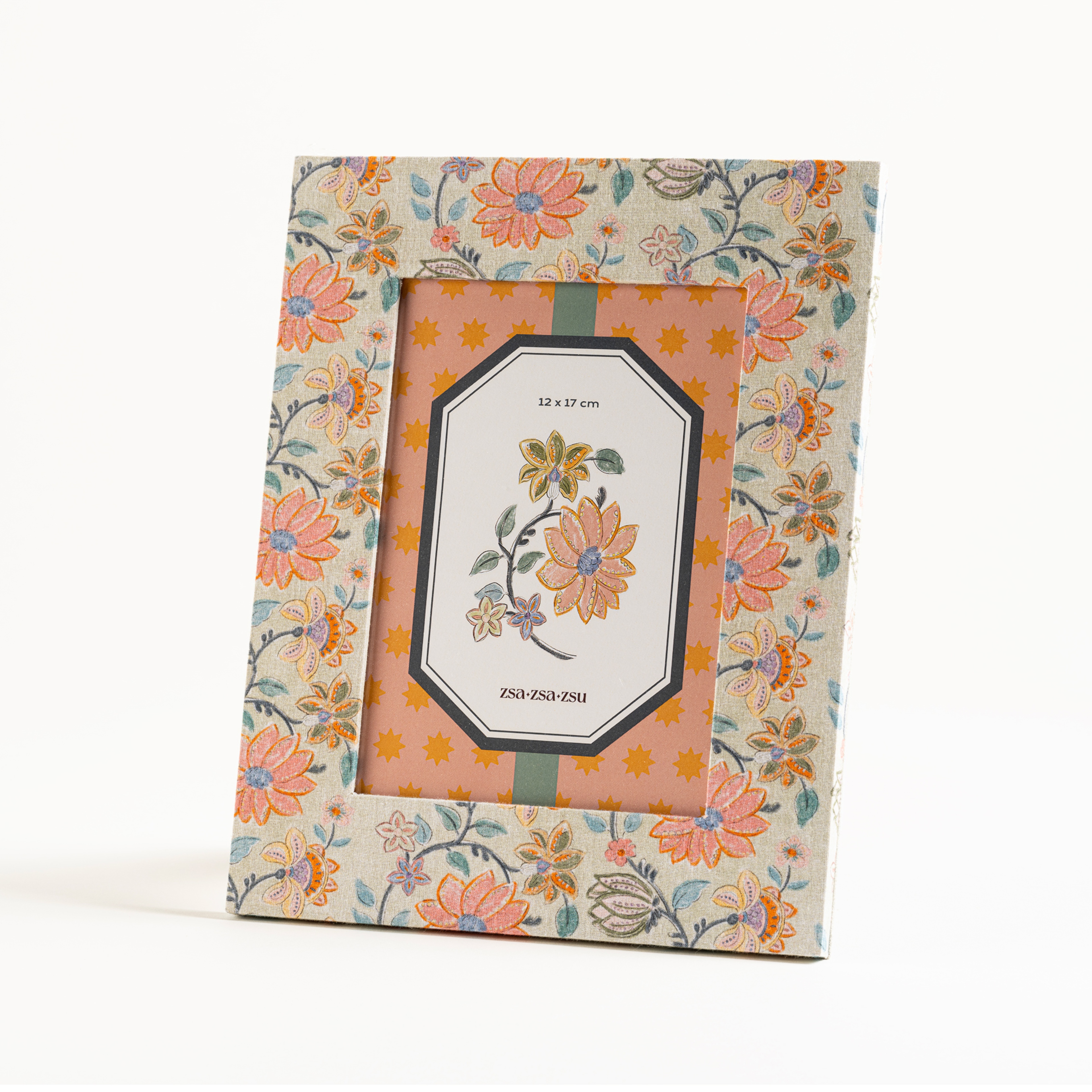 Noıda Baskılı Yapay Süet - Mdf - Cam - Kumaş: %100 Pamuk Çerçeve 18.40x23.50 Cm Yeşil