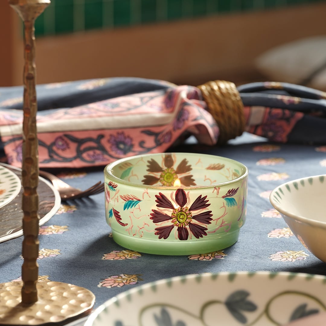 Aravalı Cam Dekoratif Kase 10x10x5 Cm Yeşil