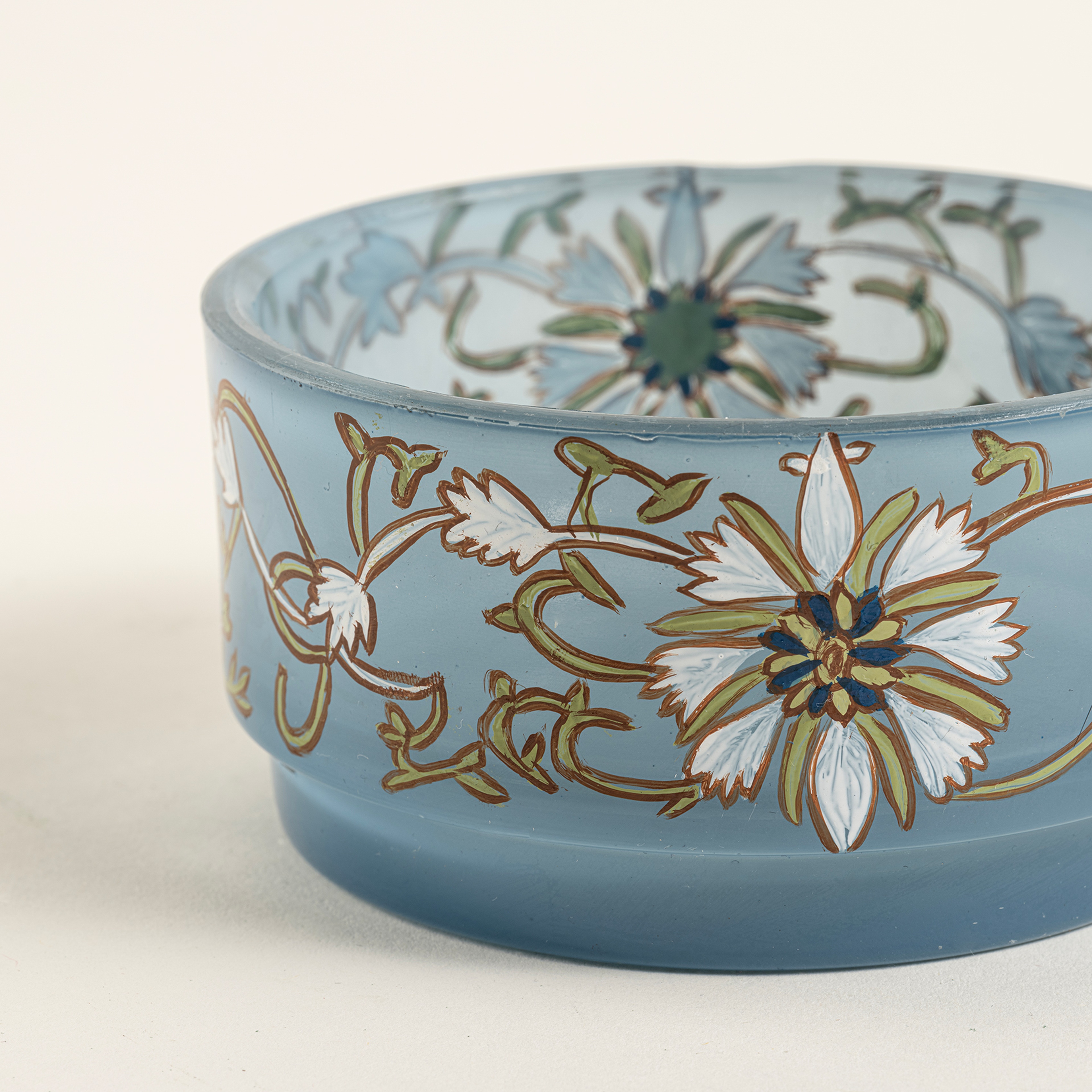 Aravalı Cam Dekoratif Kase 10x10x5 Cm Mavi