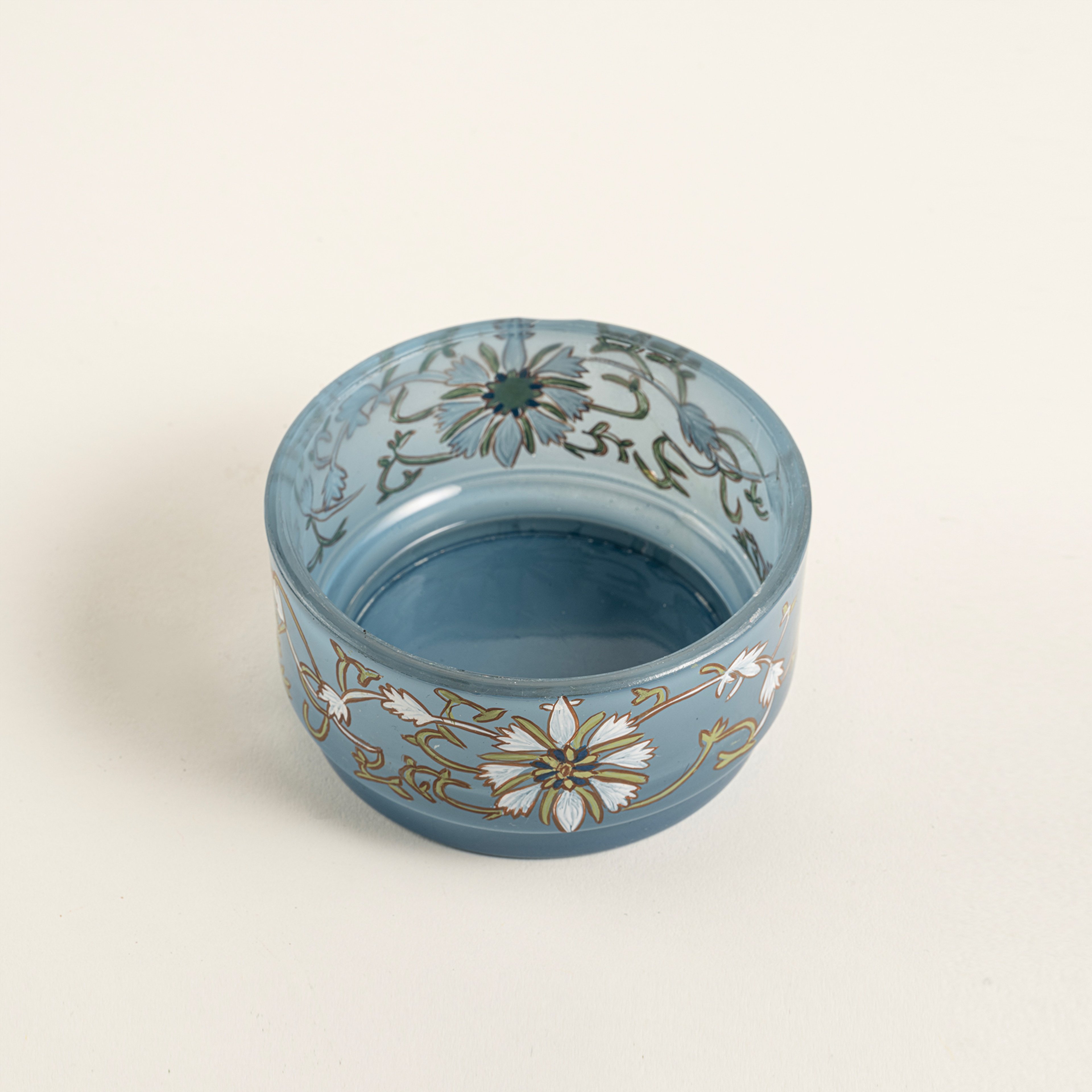 Aravalı Cam Dekoratif Kase 10x10x5 Cm Mavi