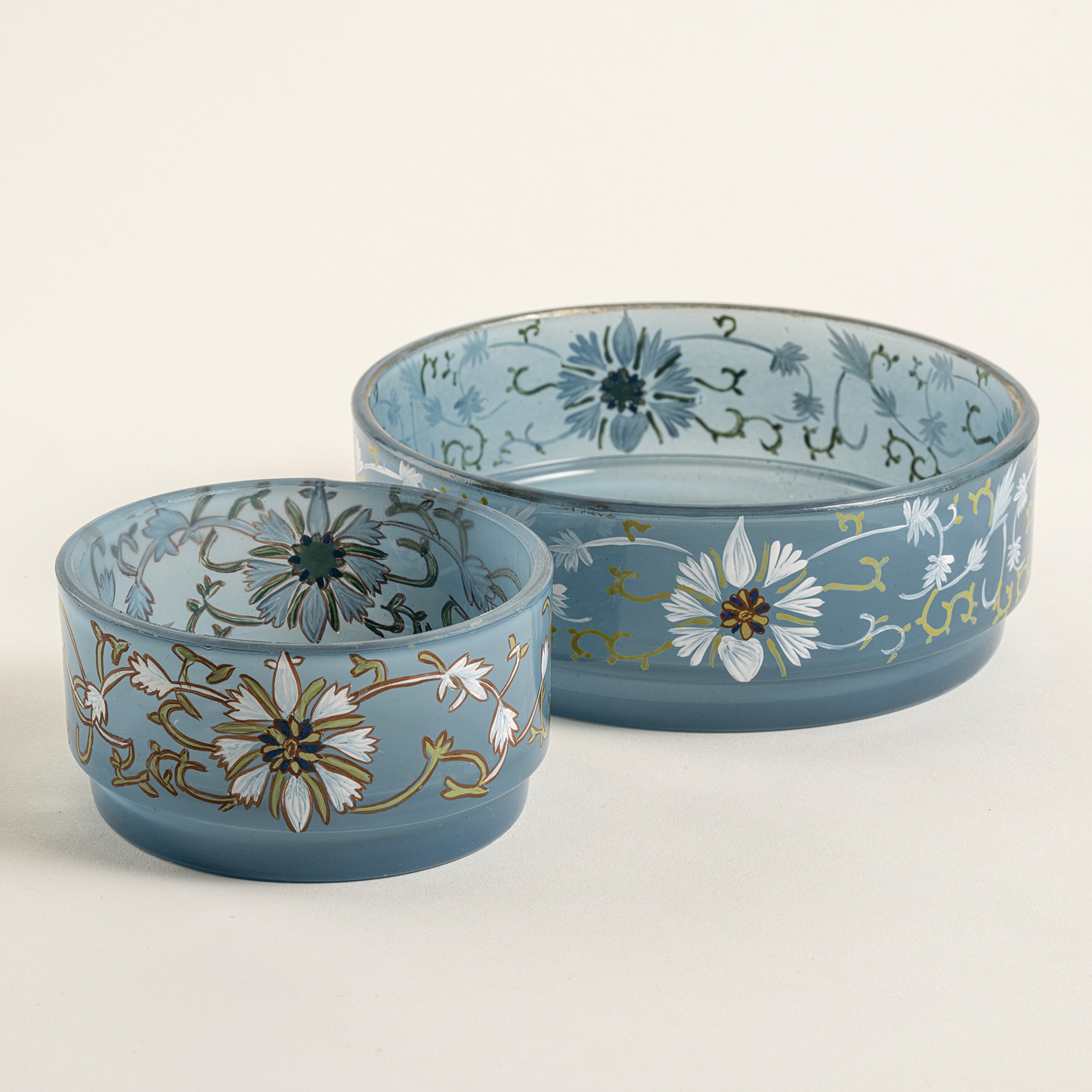 Aravalı Cam Dekoratif Kase 10x10x5 Cm Mavi