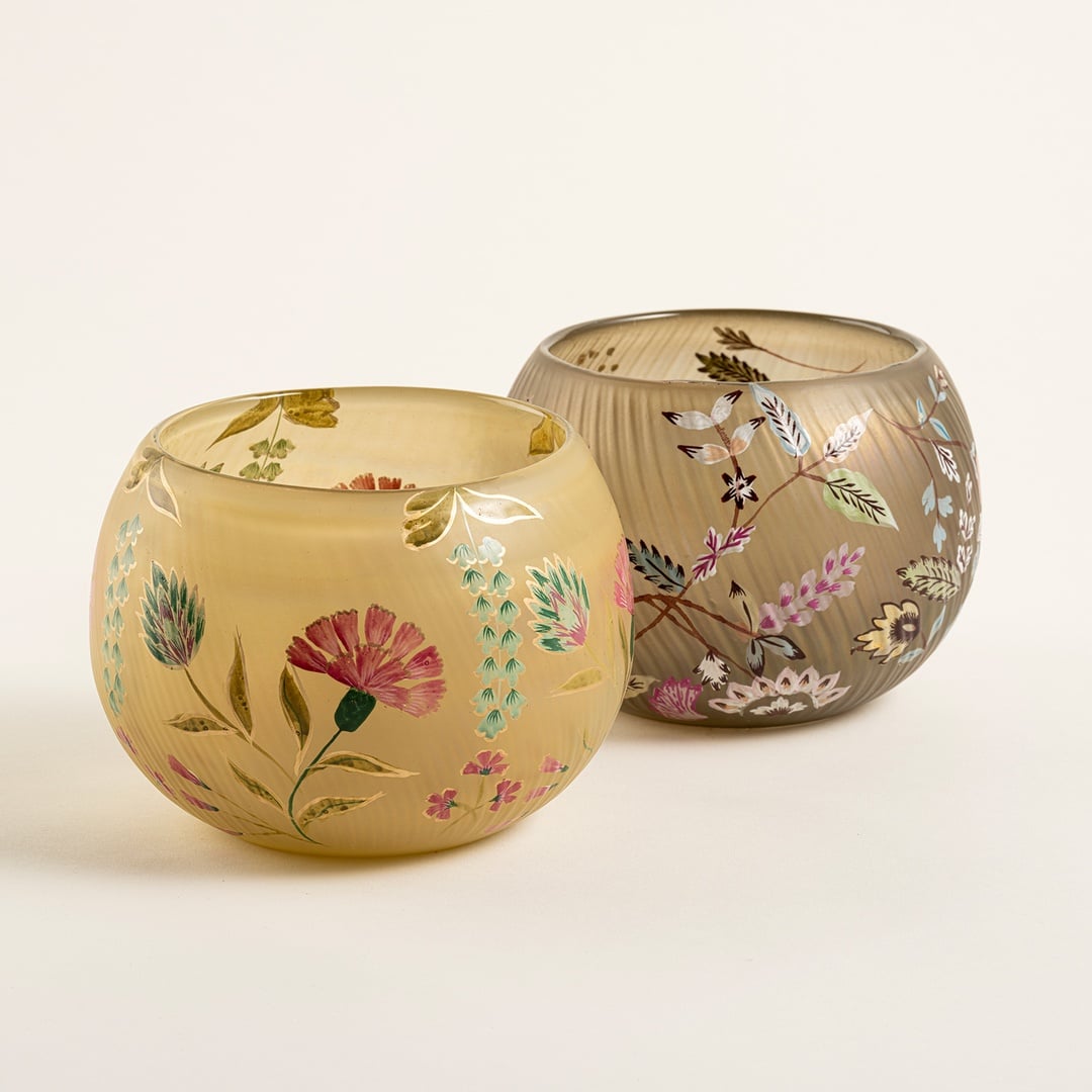 Aravalı Cam Dekoratif Kase 14x14x11 Cm Renkli