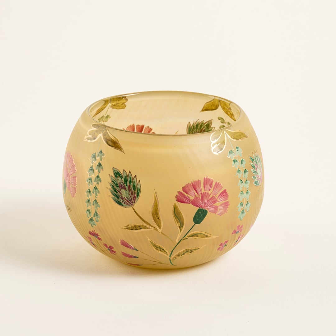 Aravalı Cam Dekoratif Kase 14x14x11 Cm Renkli