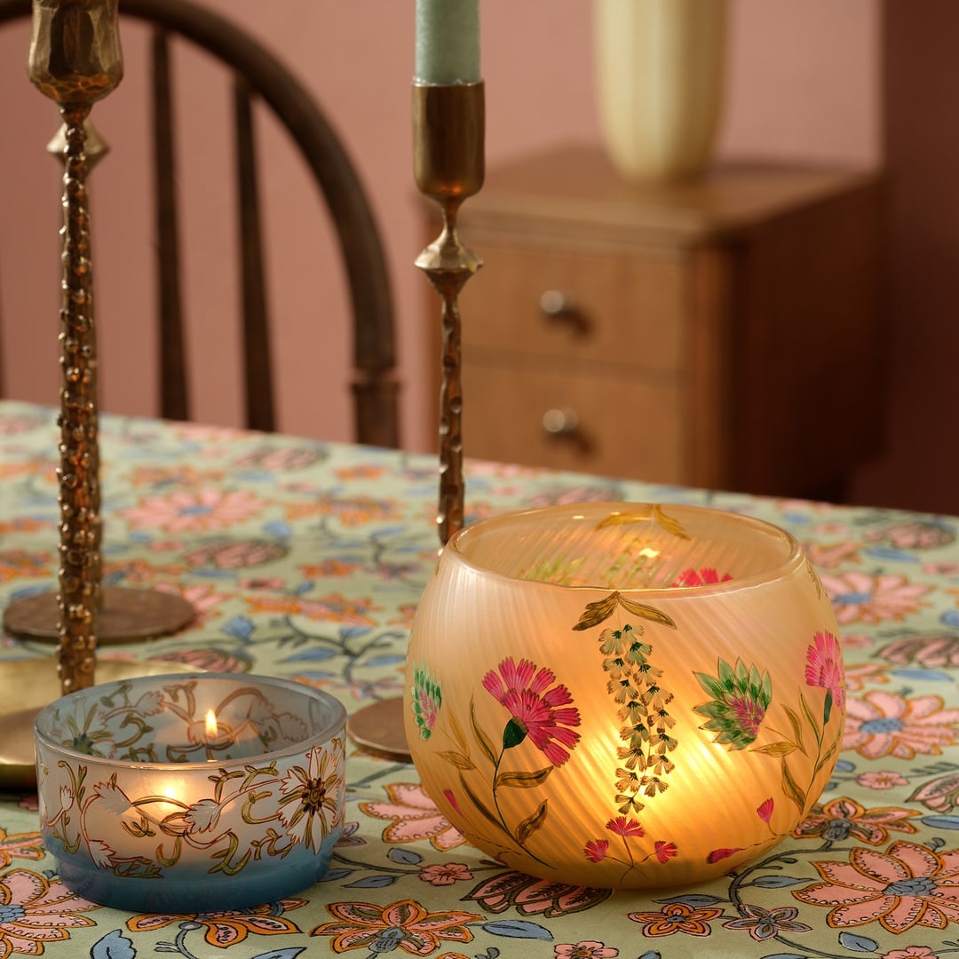 Aravalı Cam Dekoratif Kase 14x14x11 Cm Renkli