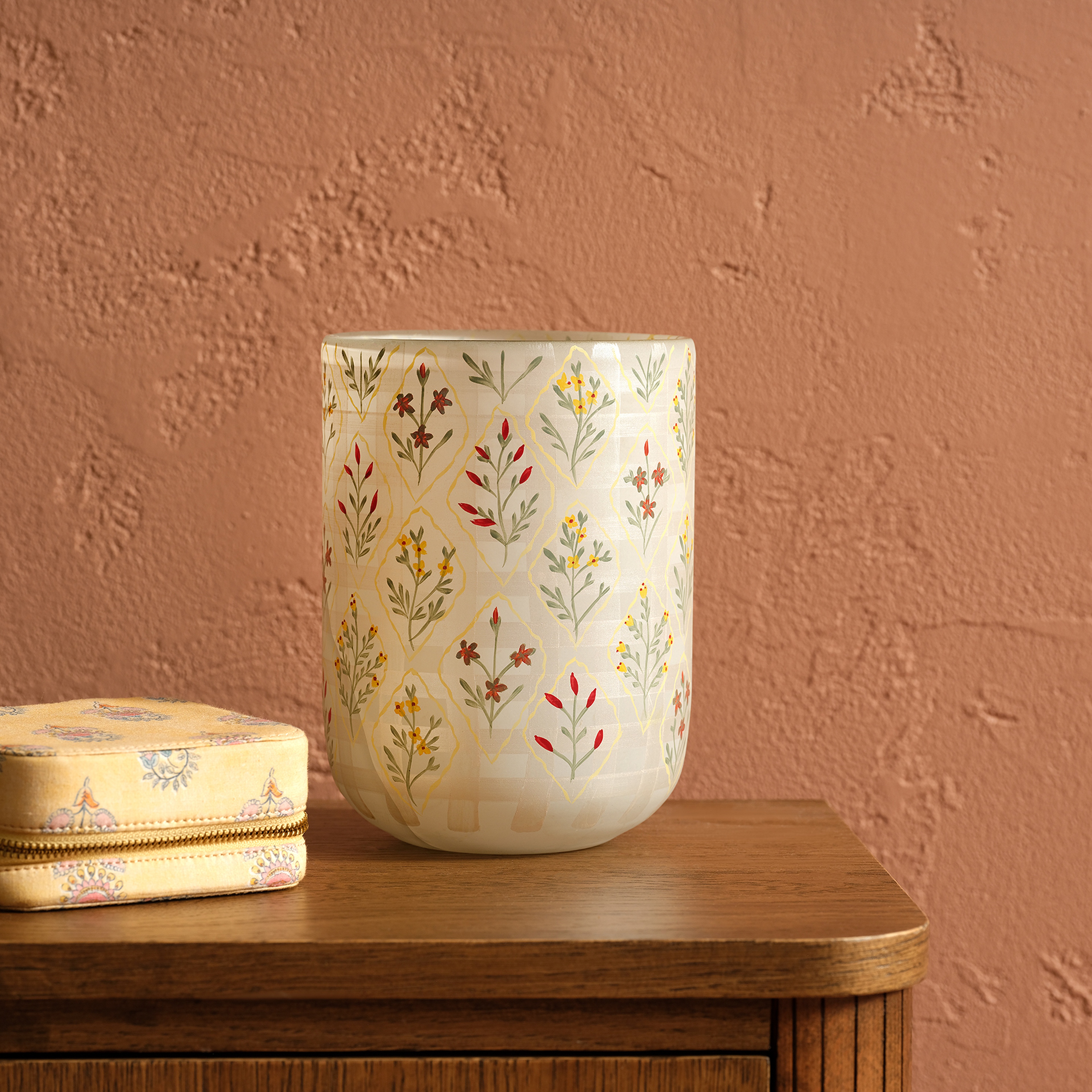 Aravalı Cam Dekoratif Kase 13.75x13.75x17.75 Cm Renkli