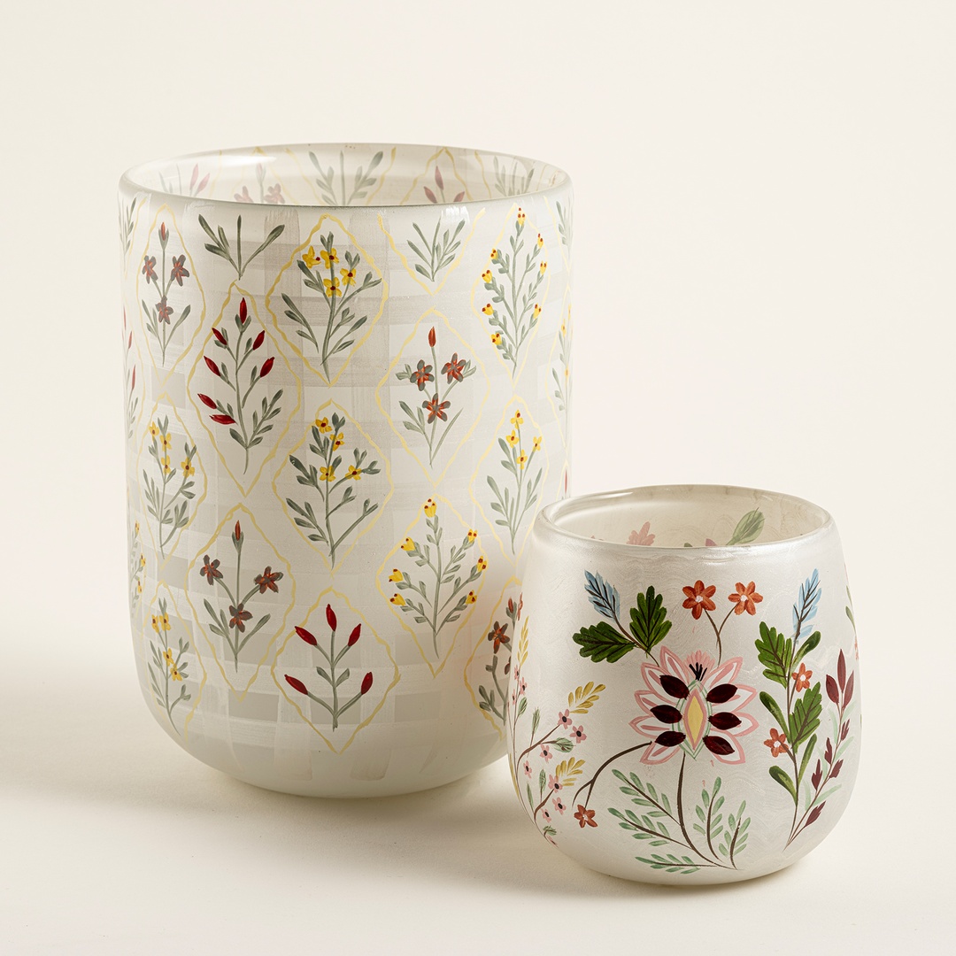 Aravalı Cam Dekoratif Kase 13.75x13.75x17.75 Cm Renkli