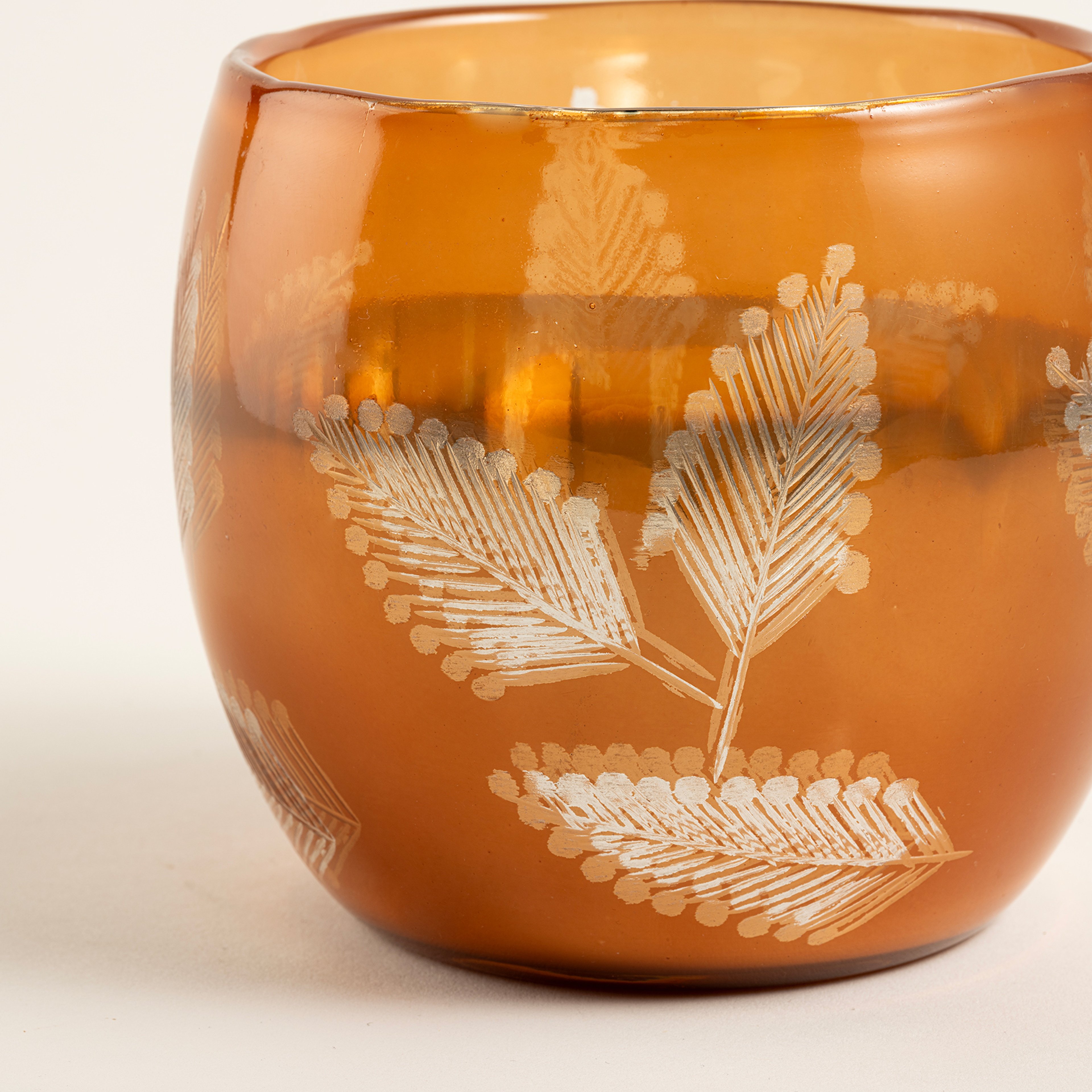 Aravalı Cam Dekoratif Kase 13x13x11.75 Cm Turuncu