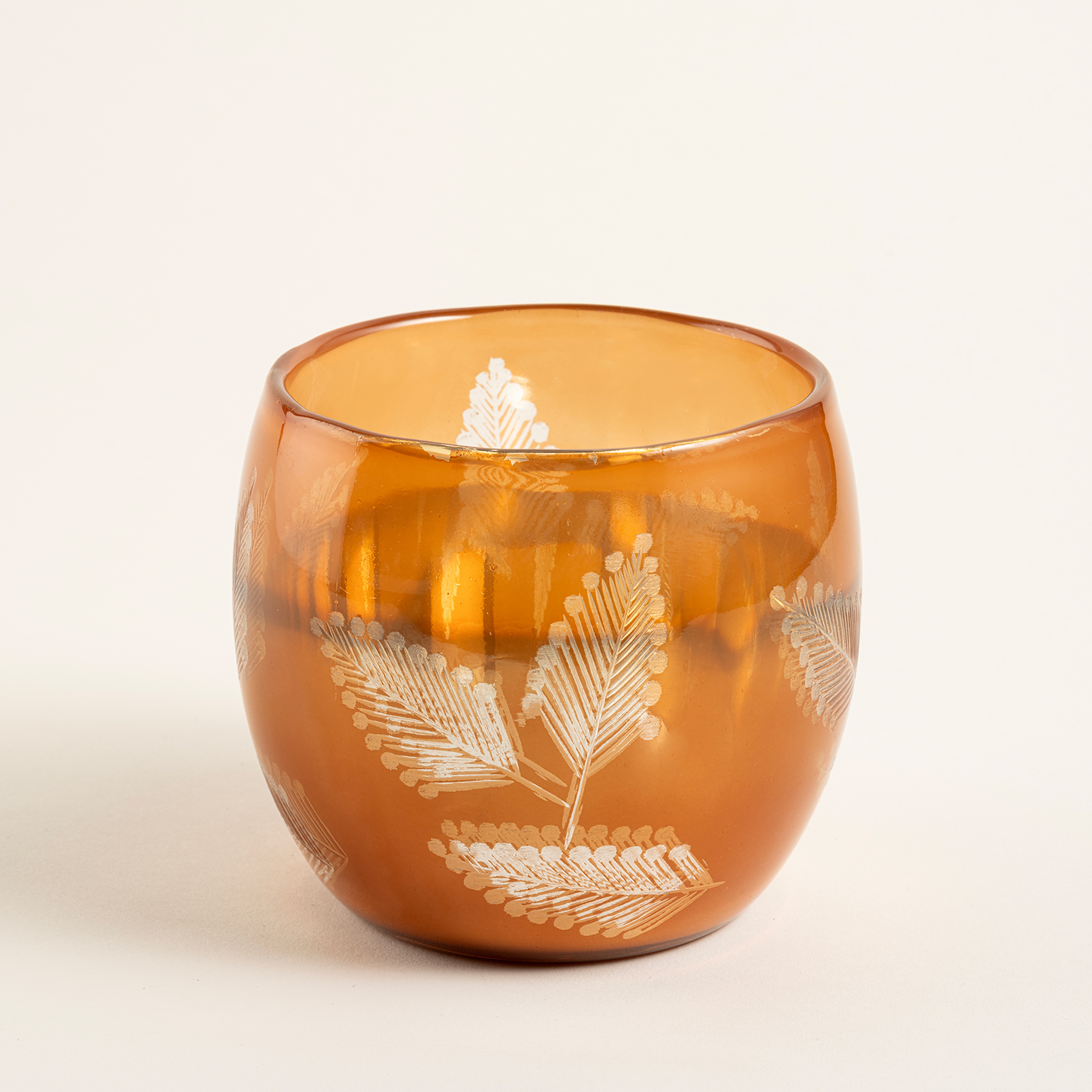 Aravalı Cam Dekoratif Kase 13x13x11.75 Cm Turuncu