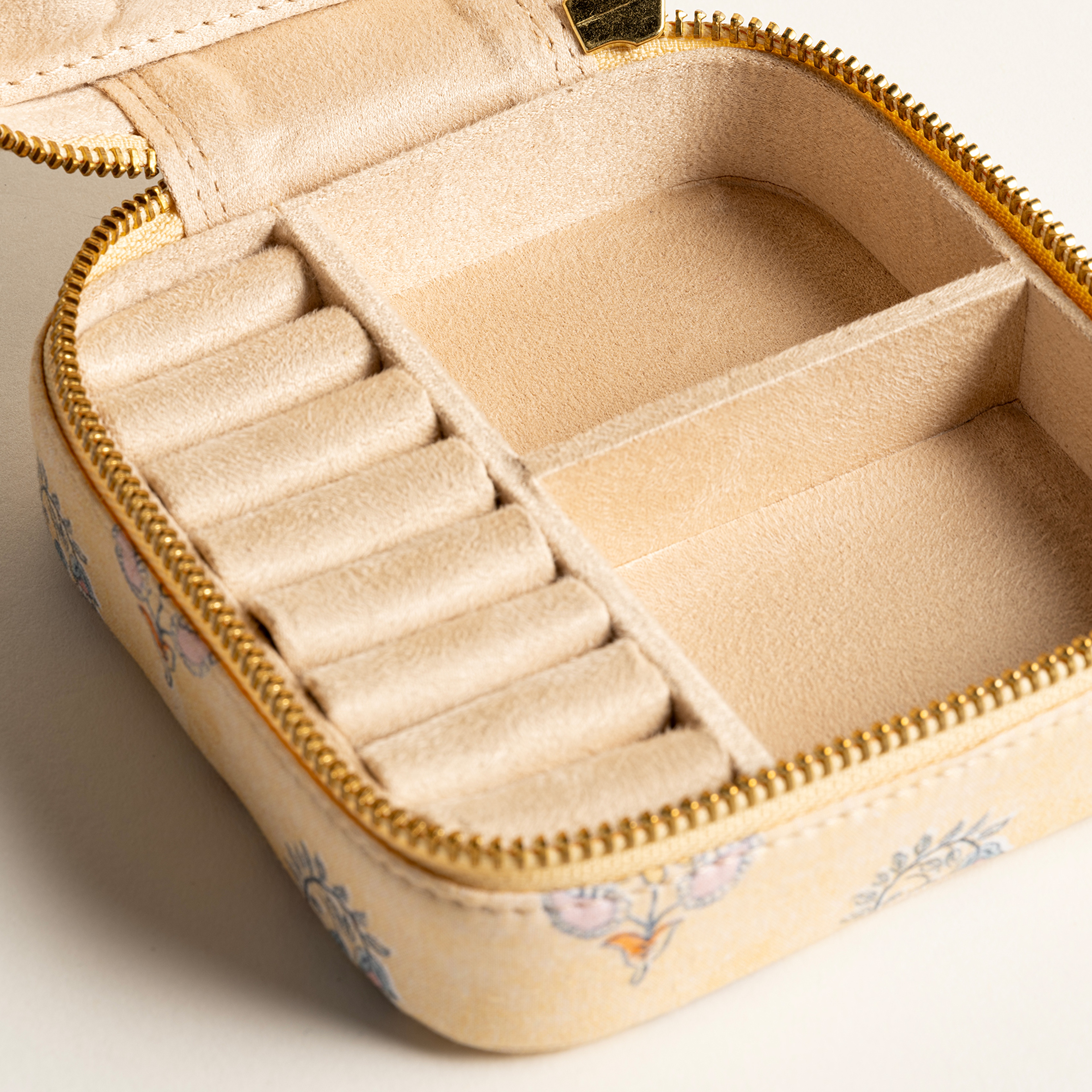 Noıda Baskılı Pamuk Dekoratif Kutu 12.10x12.10 Cm Açık Sarı