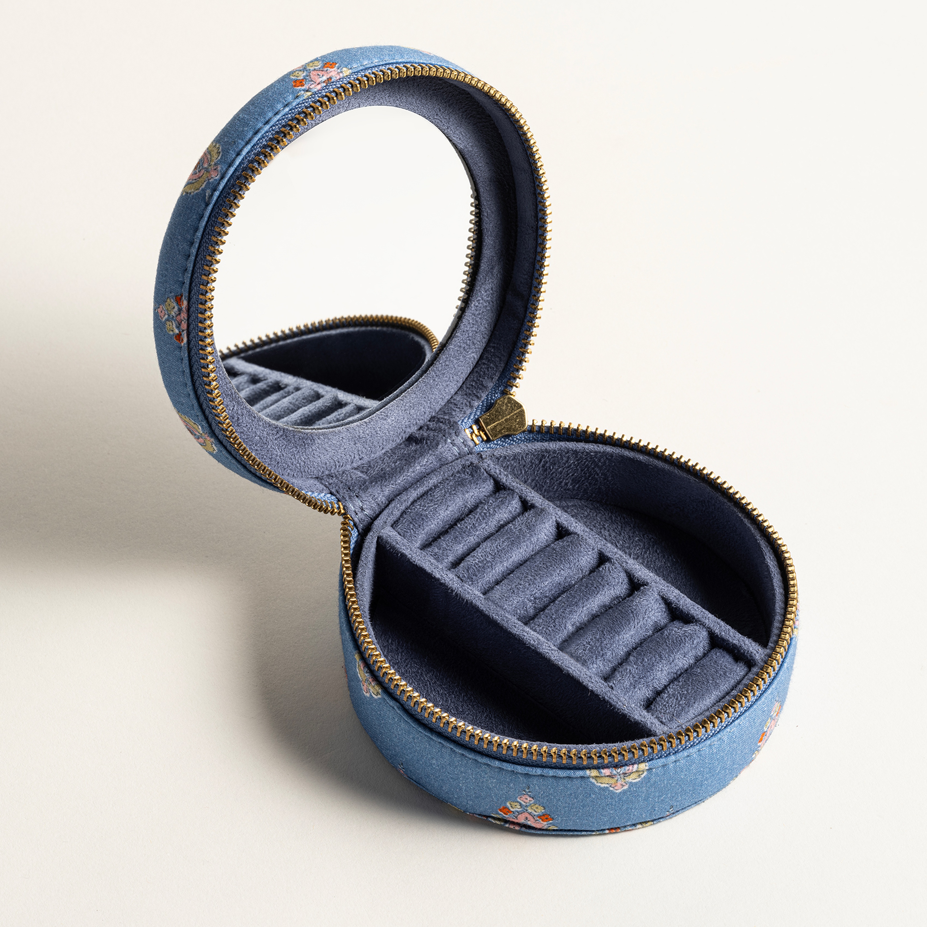 Noıda Pamuk Dekoratif Kutu 12.10x12.10x5.70 Cm Mavi