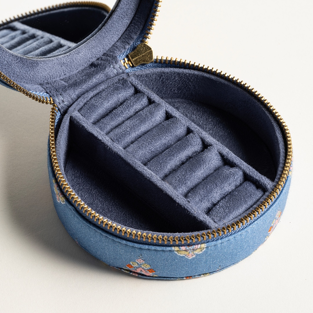 Noıda Pamuk Dekoratif Kutu 12.10x12.10x5.70 Cm Mavi