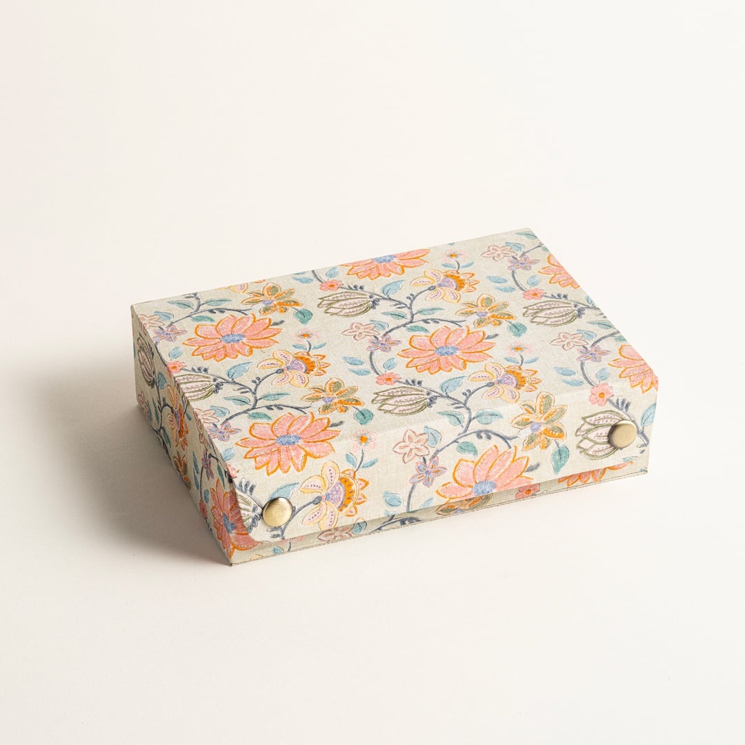 Noıda Pamuk Dekoratif Kutu 17.80x12.70x4.80 Cm Yeşil