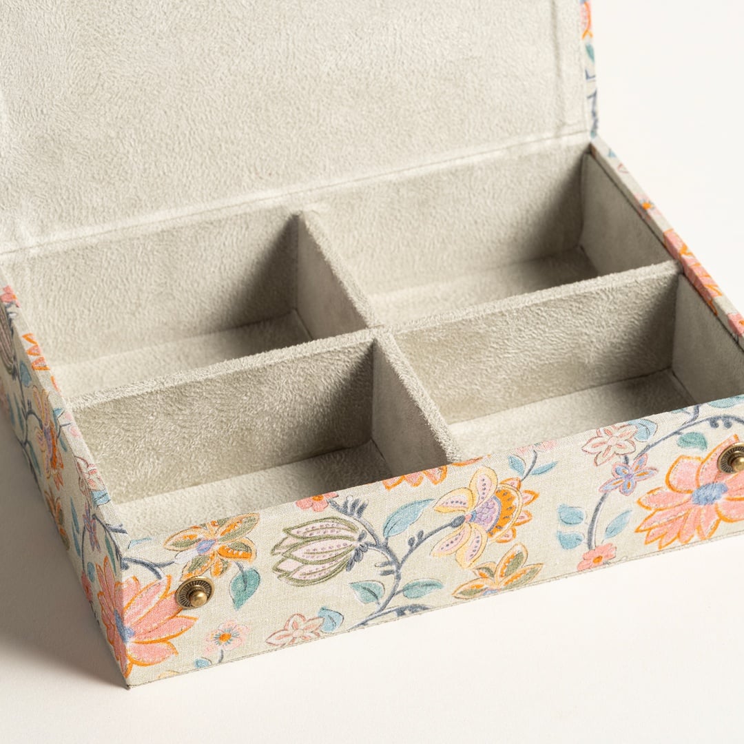 Noıda Pamuk Dekoratif Kutu 17.80x12.70x4.80 Cm Yeşil