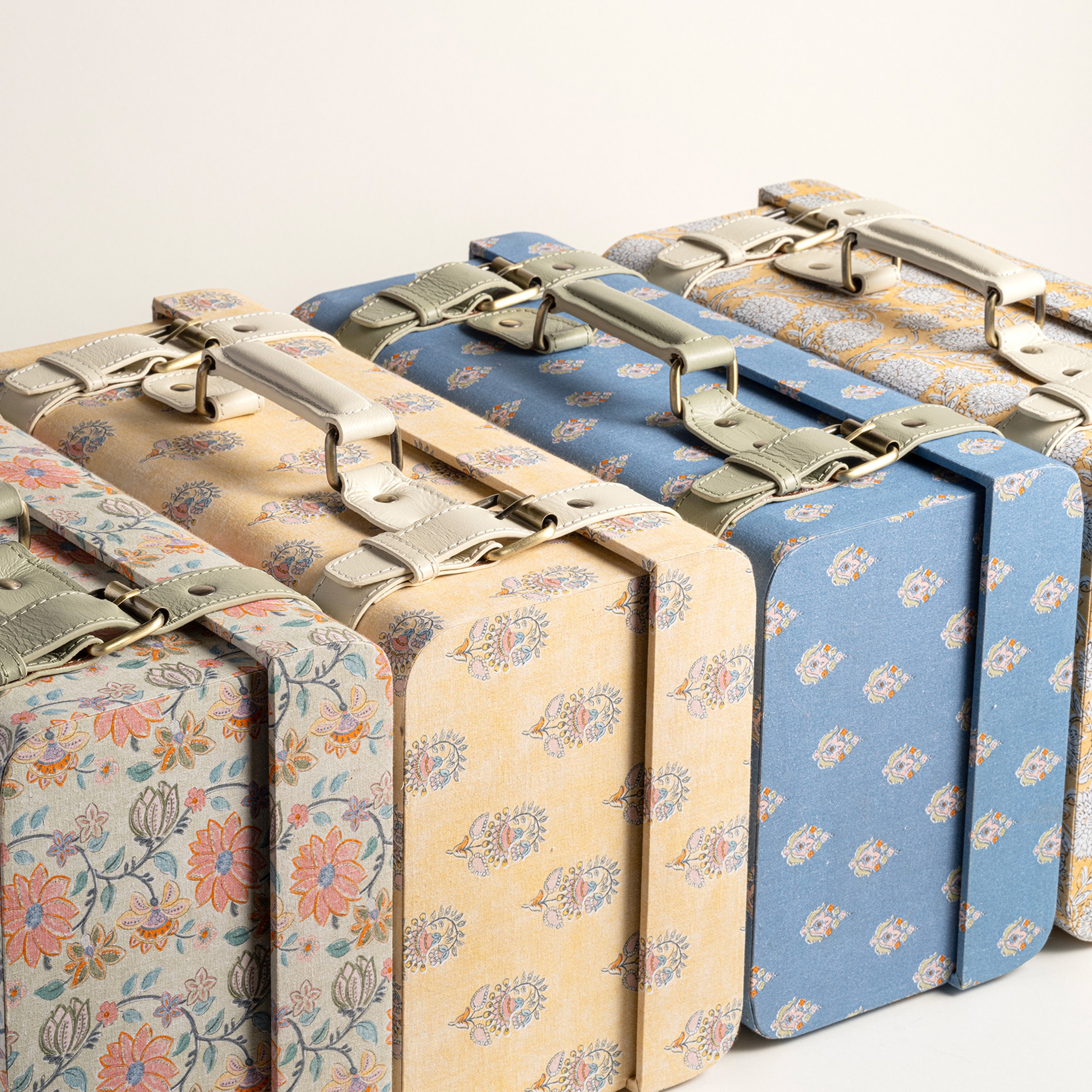 Noıda Pamuk Dekoratif Kutu 37.50x23.50x16.50 Cm Mavi