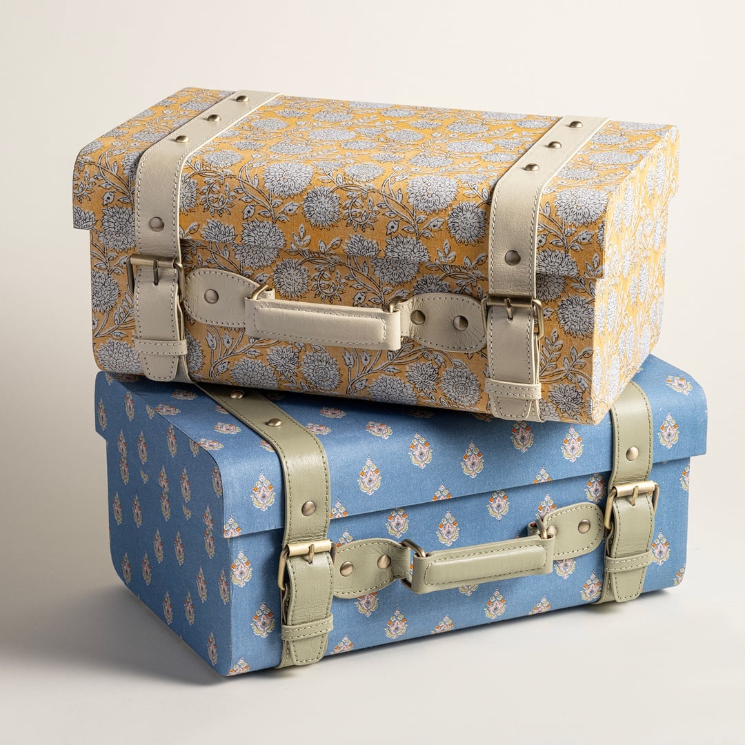 Noıda Pamuk Dekoratif Kutu 37.50x23.50x16.50 Cm Sarı