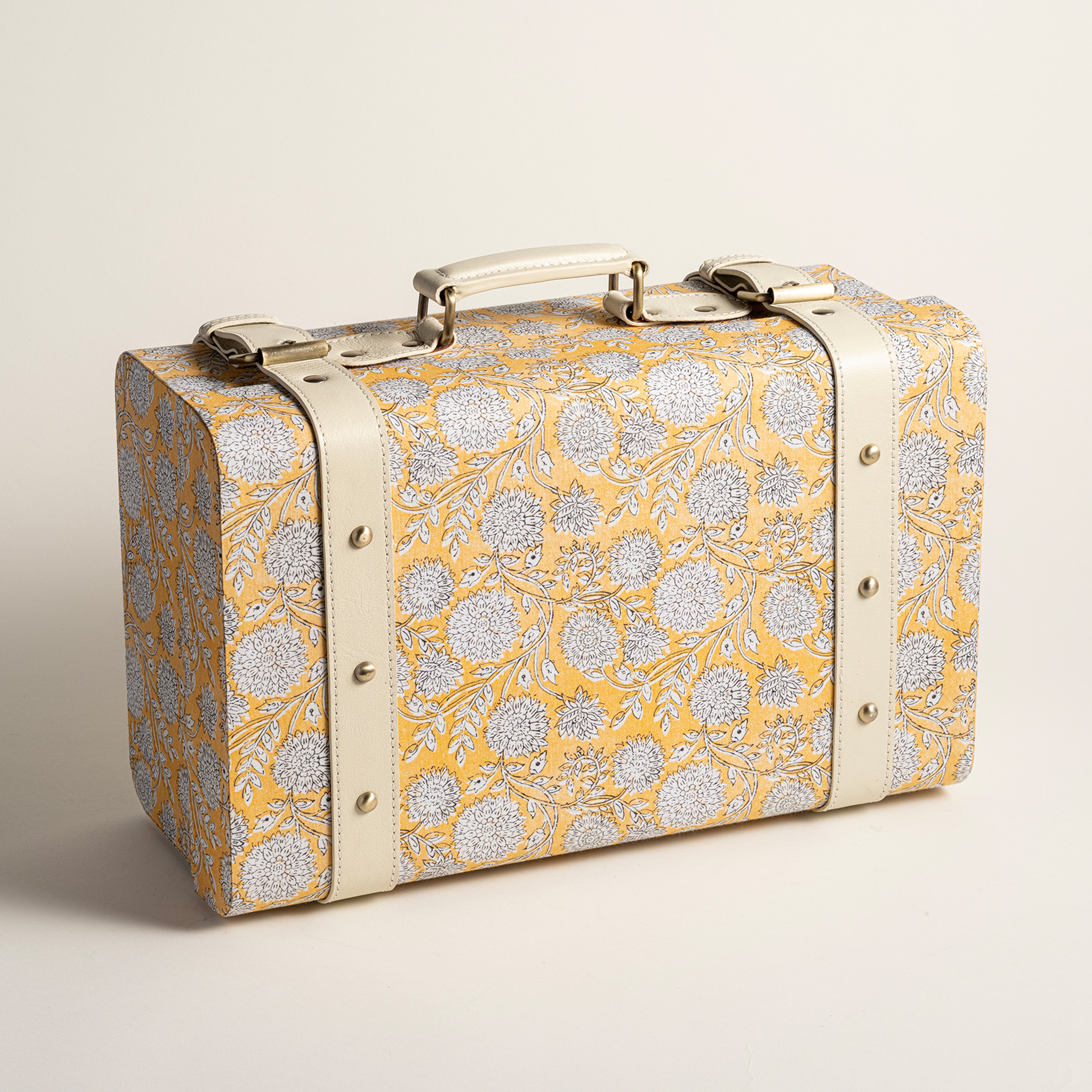 Noıda Pamuk Dekoratif Kutu 37.50x23.50x16.50 Cm Sarı