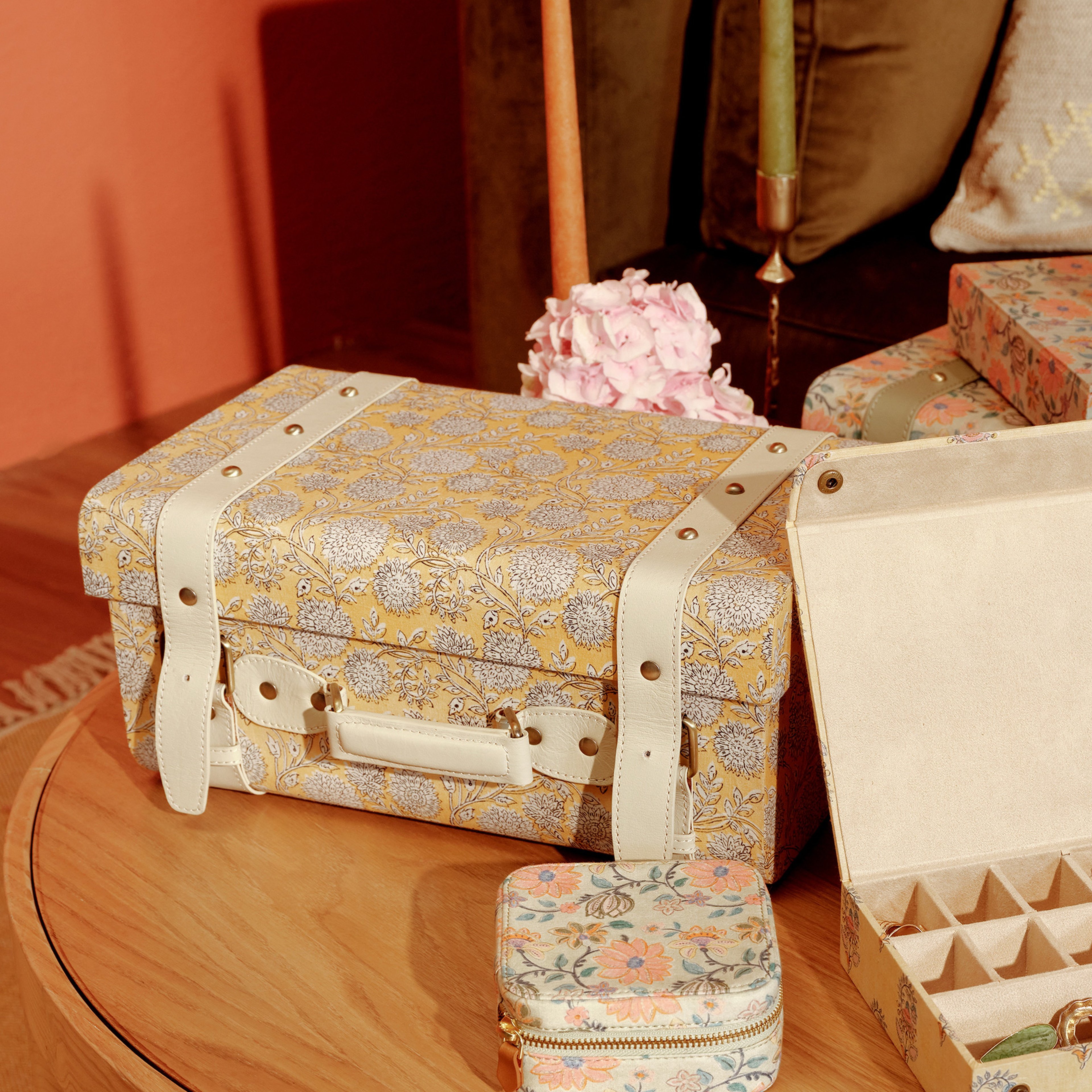 Noıda Pamuk Dekoratif Kutu 37.50x23.50x16.50 Cm Sarı