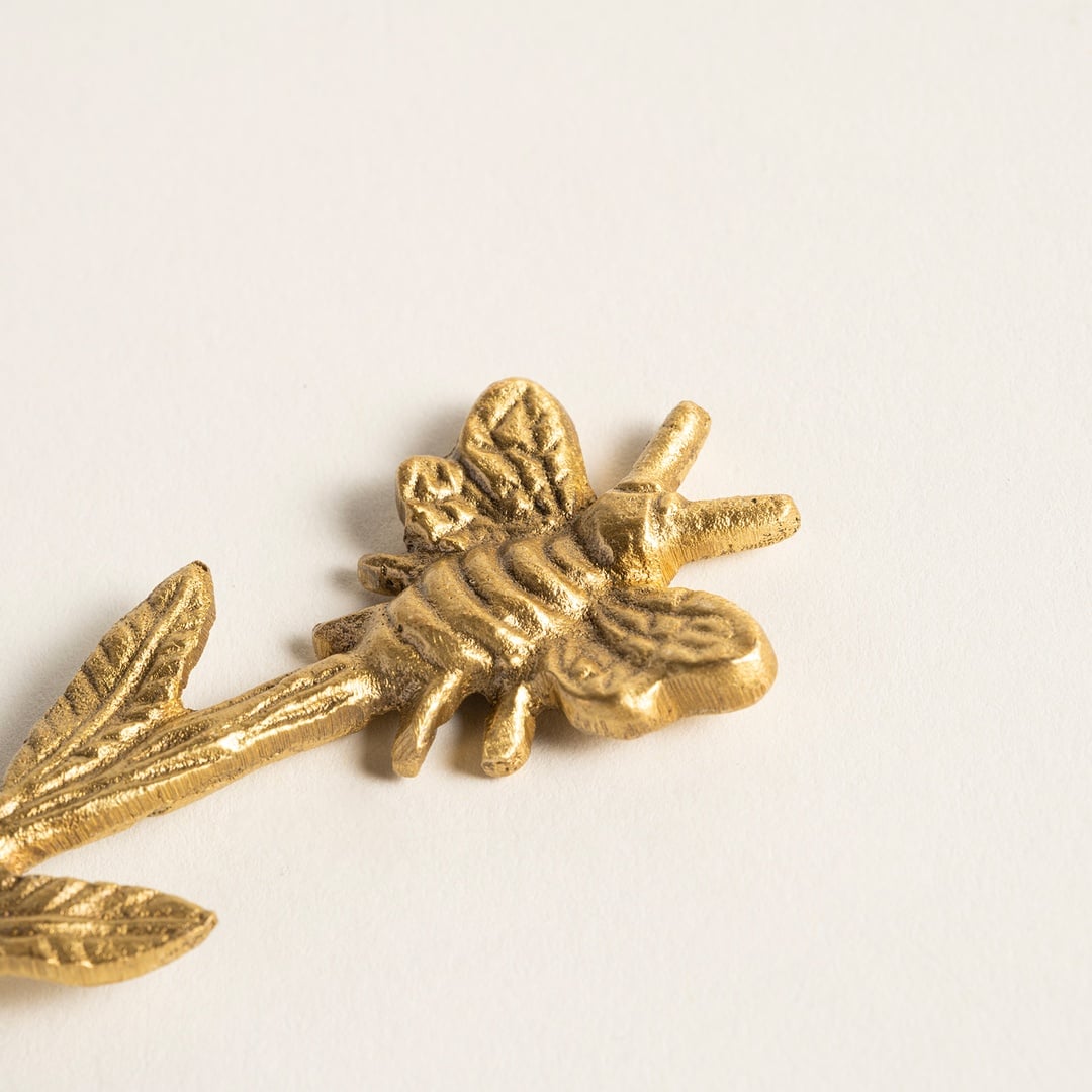 Lotus Pirinç Dekoratif Obje 16x4 Cm Gold