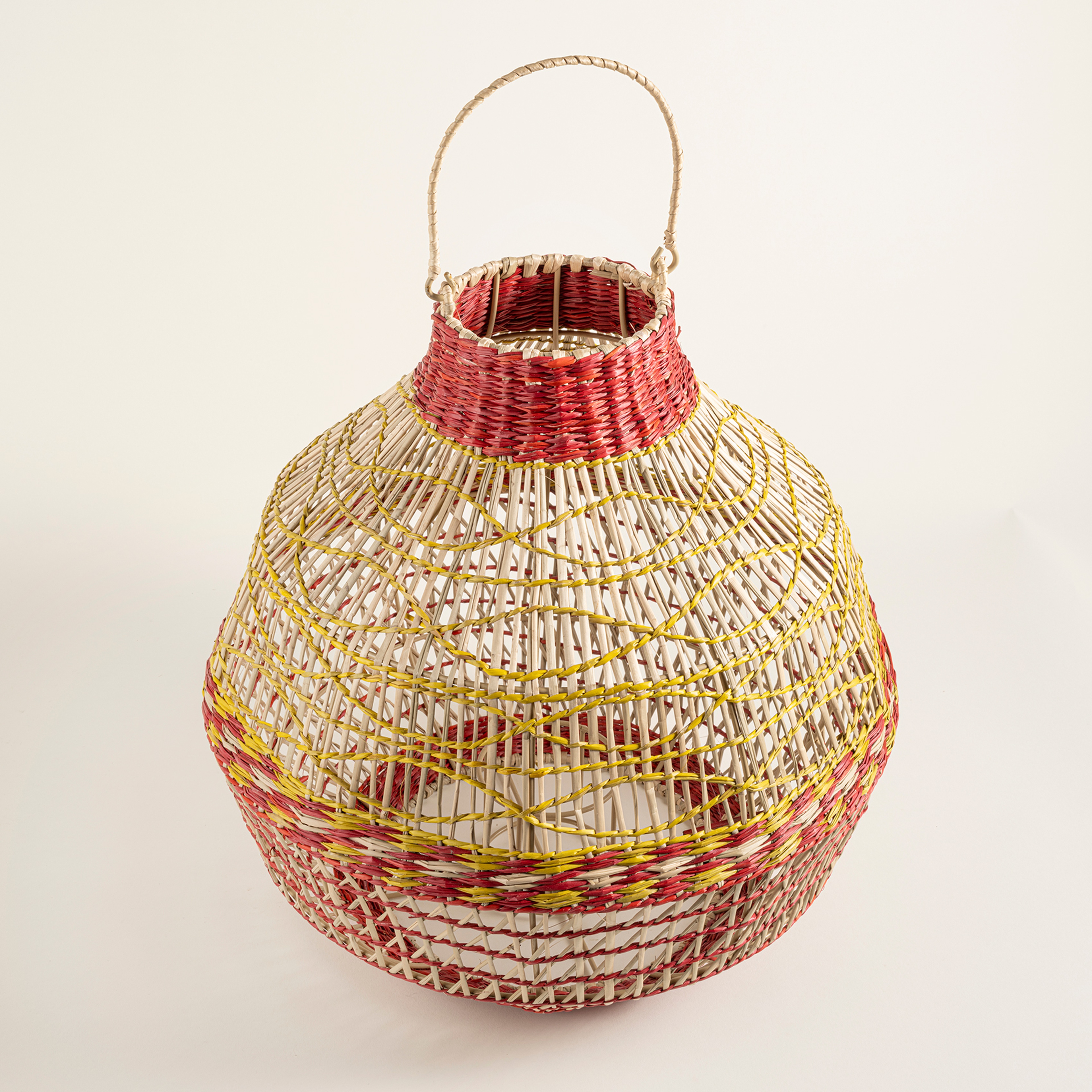 Tam Dao Deniz Çayırı - Cam - Metal Fener 30x30x30 Cm Renkli