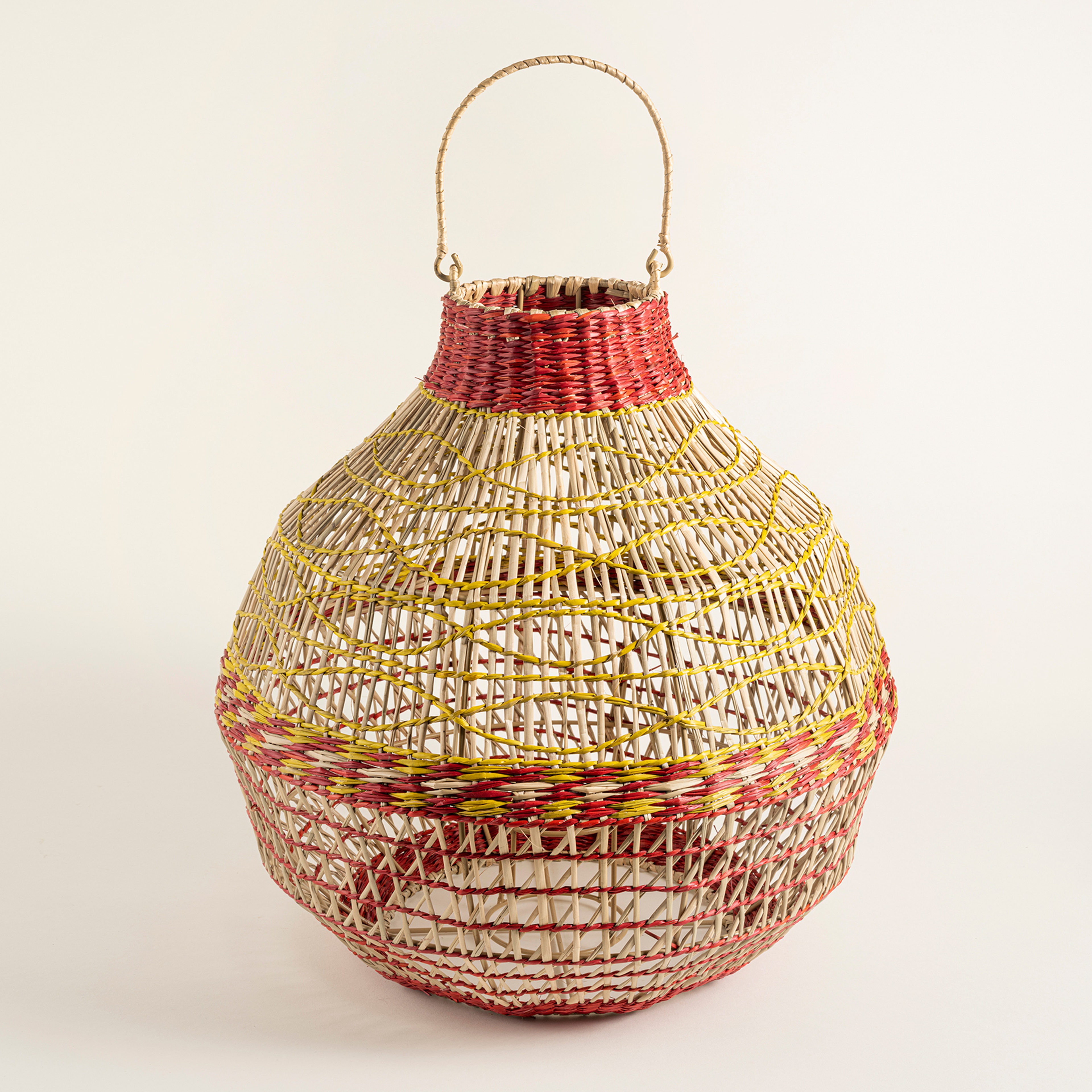 Tam Dao Deniz Çayırı - Cam - Metal Fener 30x30x30 Cm Renkli