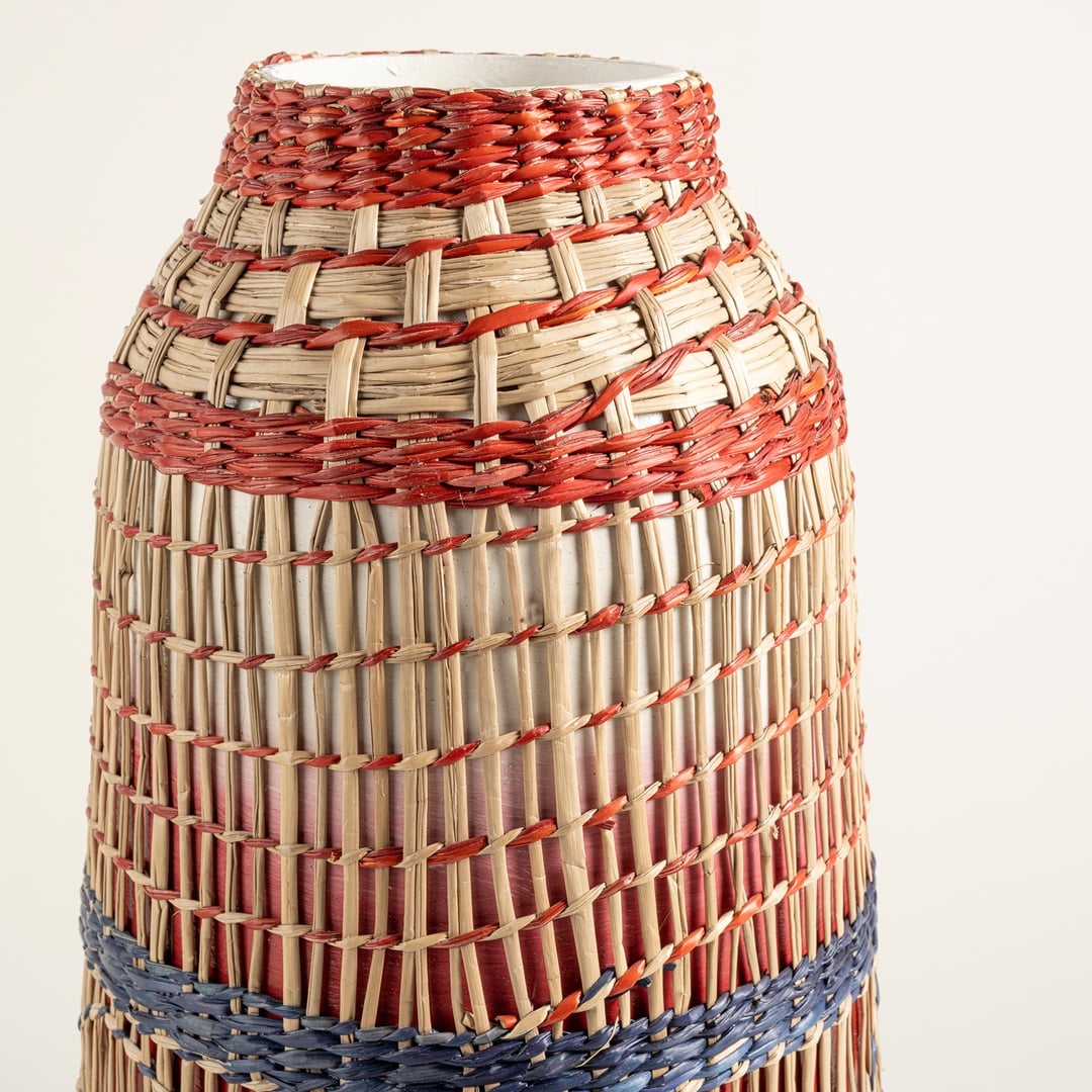 Tam Dao Deniz Çayırı - Bambu Vazo 22x22x39 Cm Renkli