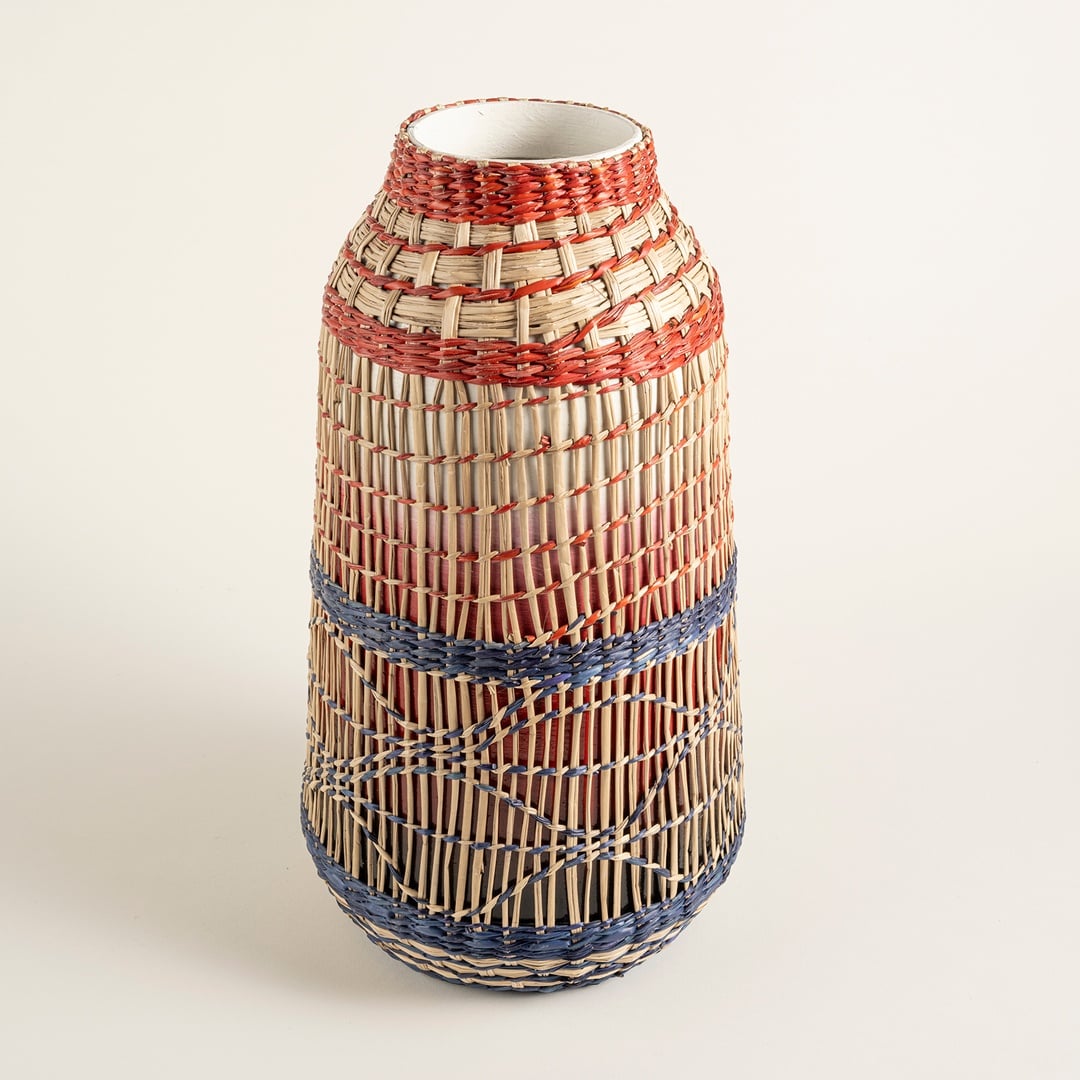 Tam Dao Deniz Çayırı - Bambu Vazo 22x22x39 Cm Renkli