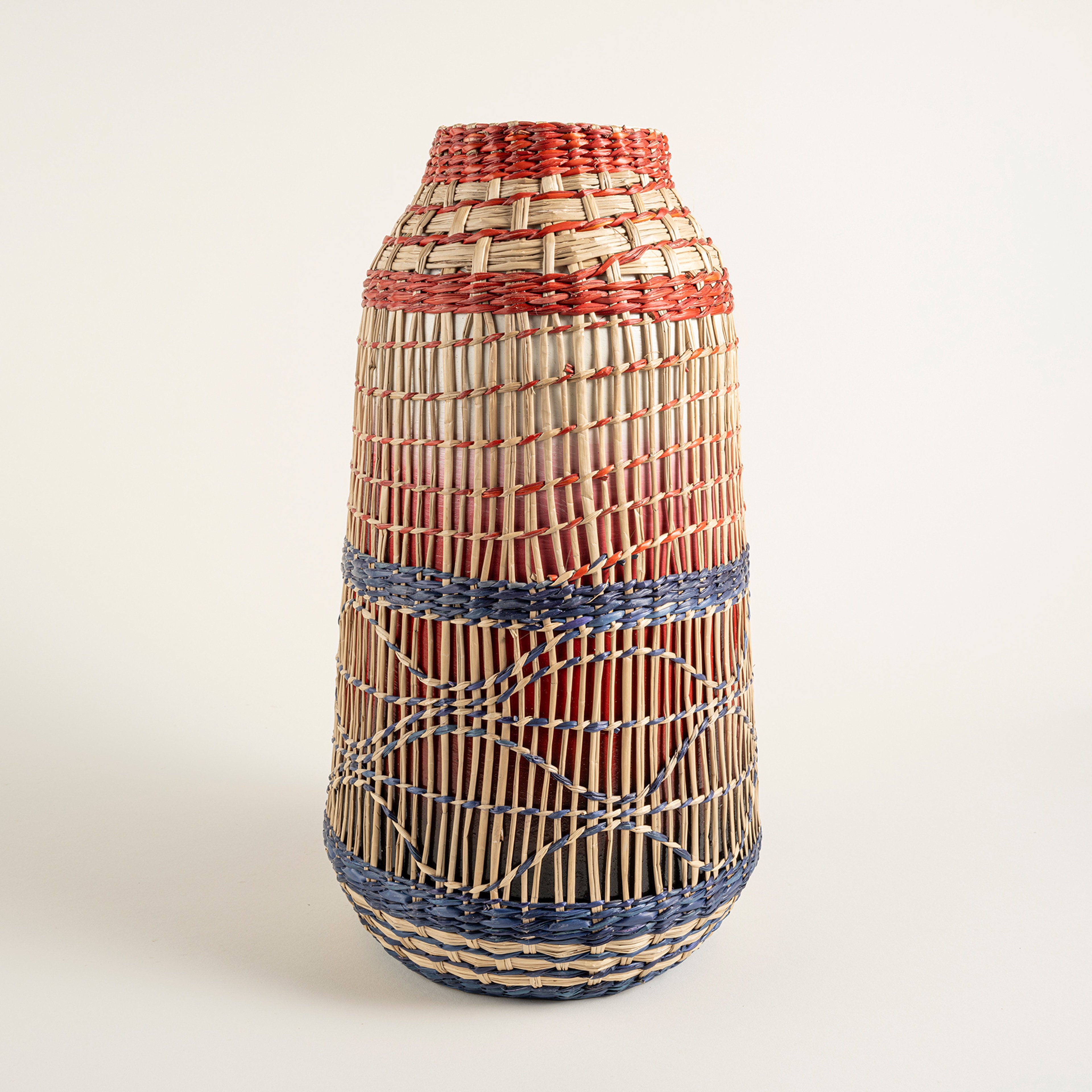 Tam Dao Deniz Çayırı - Bambu Vazo 22x22x39 Cm Renkli