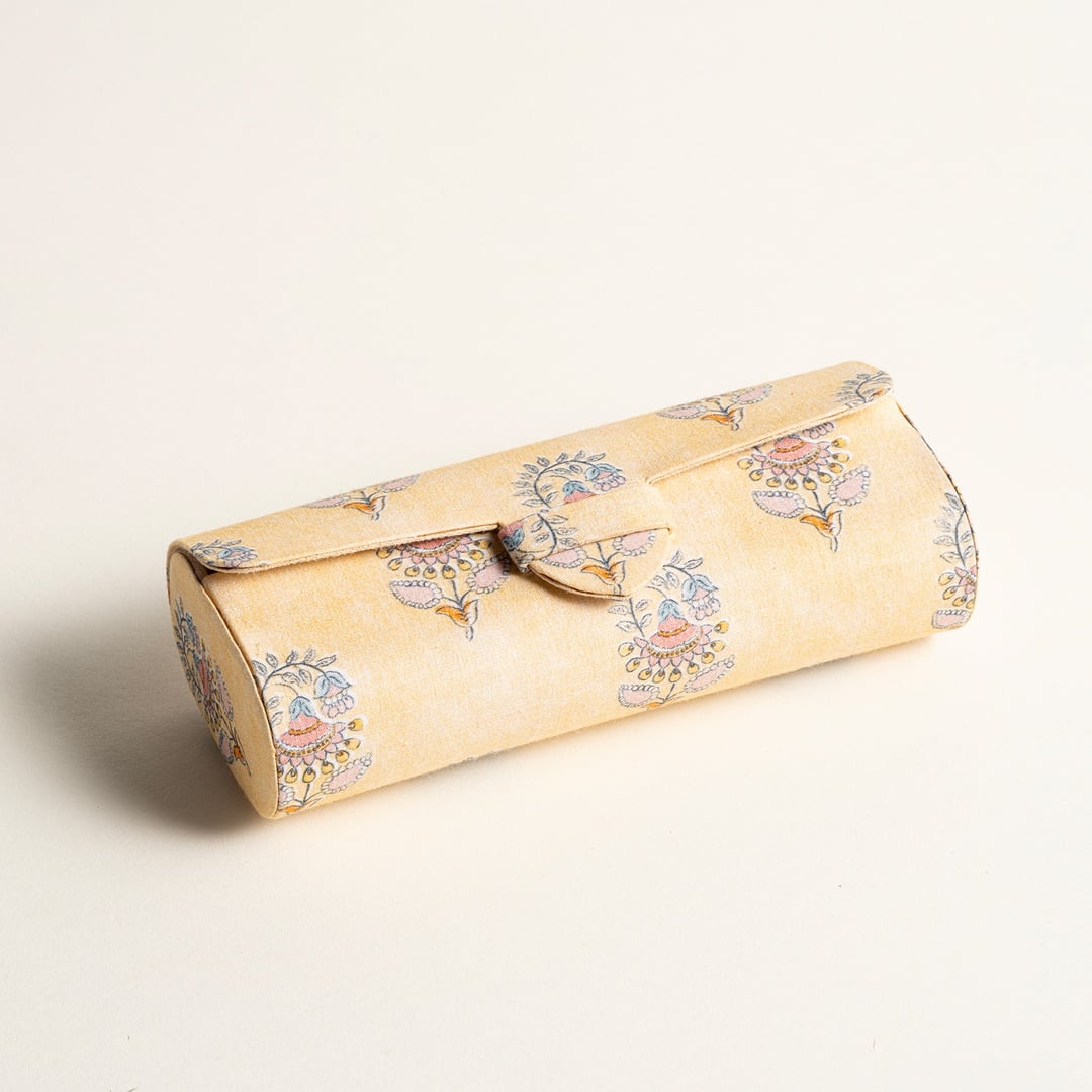 Noıda Pamuk Gözlük Kutusu 16.30x4.60x7.00 Cm Açık Sarı