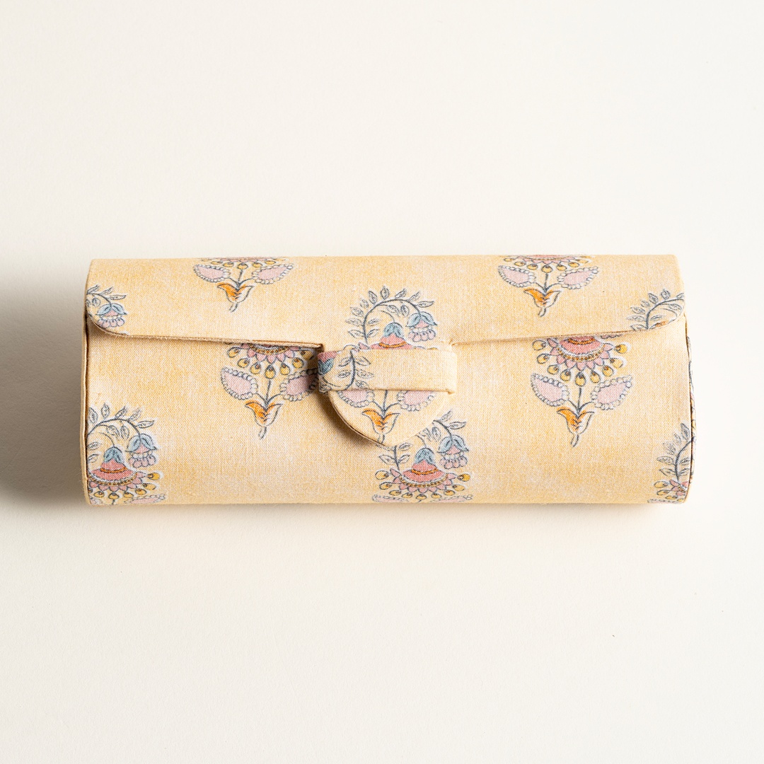 Noıda Pamuk Gözlük Kutusu 16.30x4.60x7.00 Cm Açık Sarı