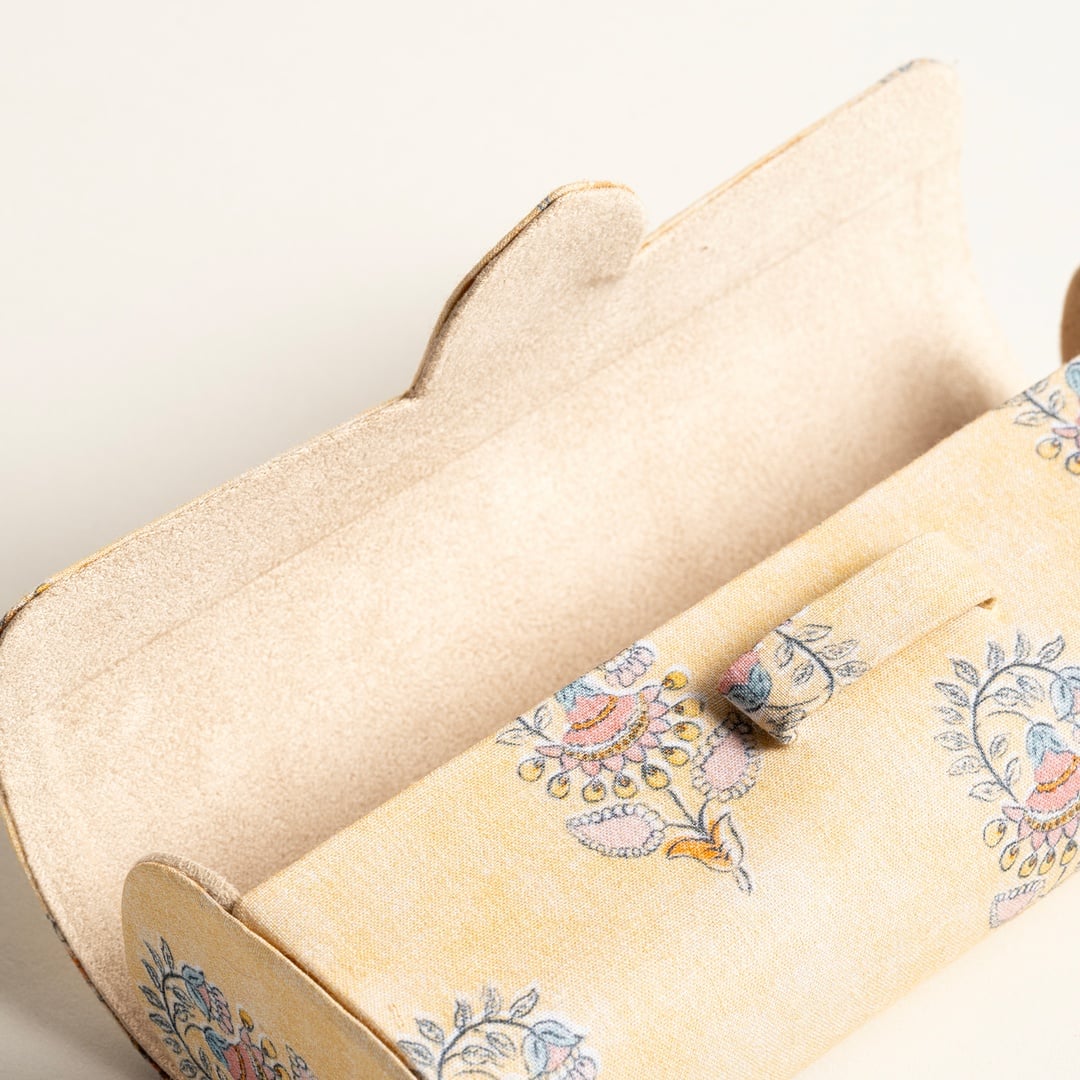 Noıda Pamuk Gözlük Kutusu 16.30x4.60x7.00 Cm Açık Sarı